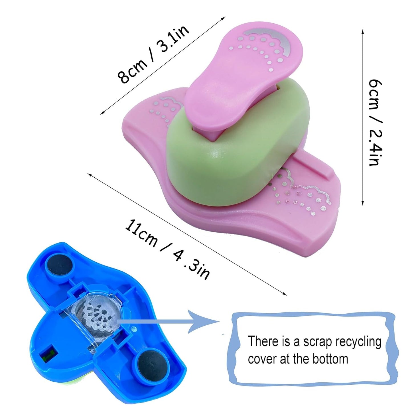 MIAO JIN Wave Point Craft Punch - Edge & Border Punch for Scrapbooking, Cards & Decorations