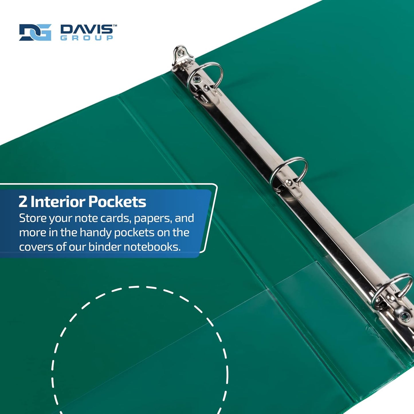 Easyview Premium 3-Ring Binders with Clear-View Covers and Round Rings, Binders for School or Office, 1 Inch, Pack of 4, Classic Colors