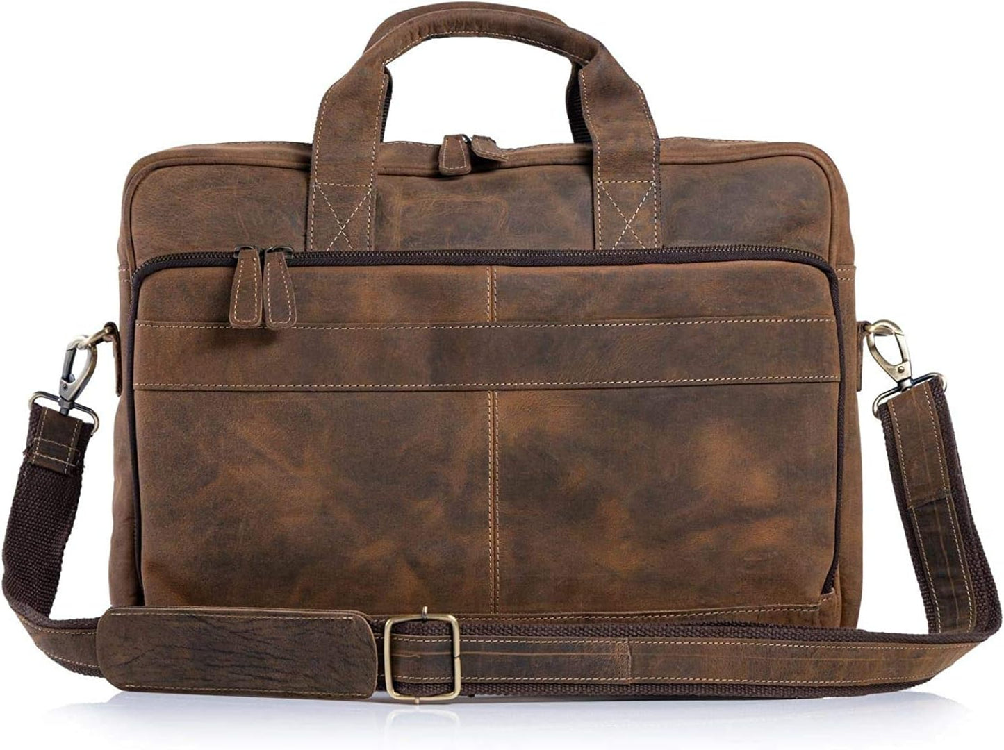 Leather briefcase 18 Inch Laptop Messenger Bags for Men and Women Best Office briefcase Satchel Bag