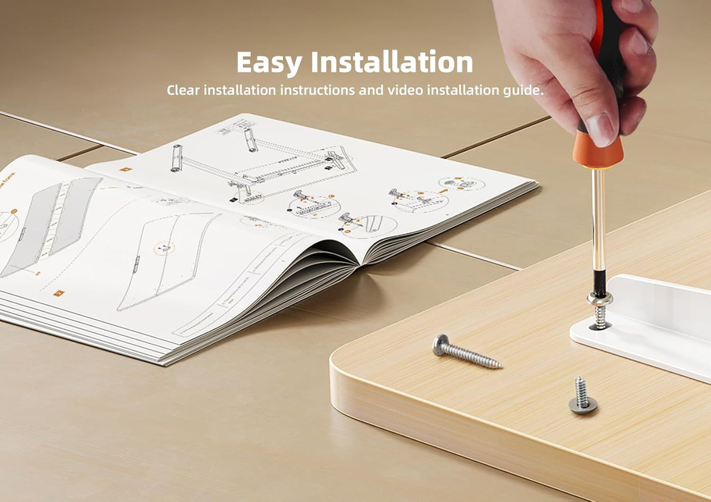 YDN Standing Desk with Drawers, 55 Inch Standing Desk Adjustable Height, Adjustable Electric Stand Up Sit Stand Small Desks with Storage and Shelf, Natural