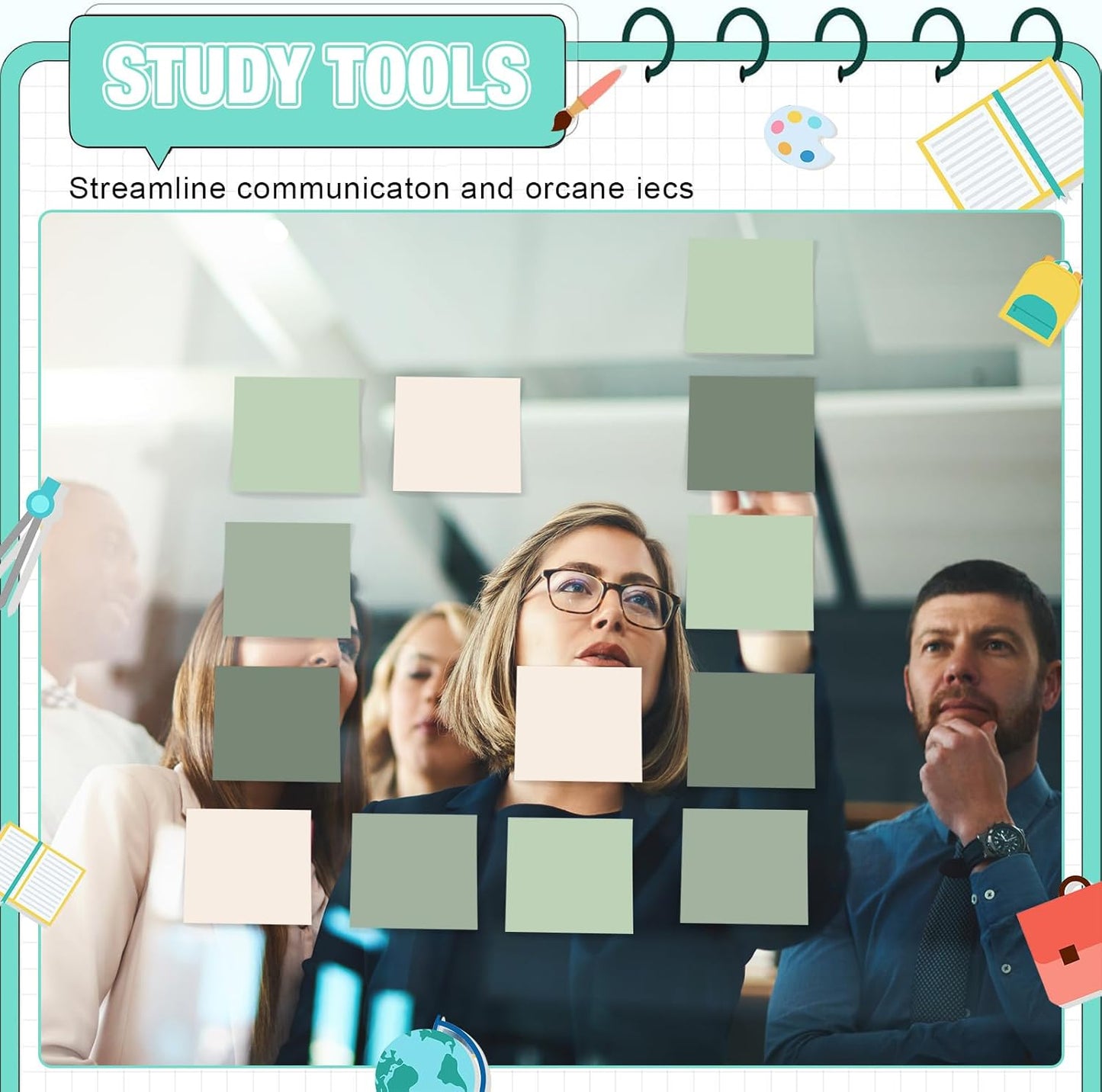 Fainne 60 Pack Sticky Notes Bulk Back to School Supplies Self Stick Note Pads Paper Memo for Office First Day of School Student Teacher Essentials (3x3inch,Fresh Color)