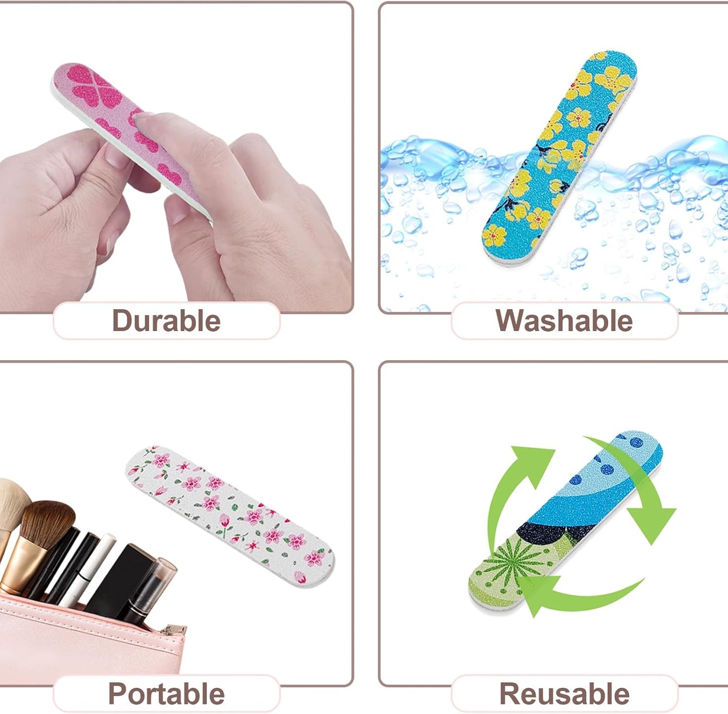 Mini Nail Files, Colorful Emery Boards for Nails Double Sided 180 Grit Emory, Gifts Bulk Fingernails Manicure Tools Shaping Buffing Smoothing Filers Cute 3.5” (100 Pcs Colorful 180 Grit 3.6 in)