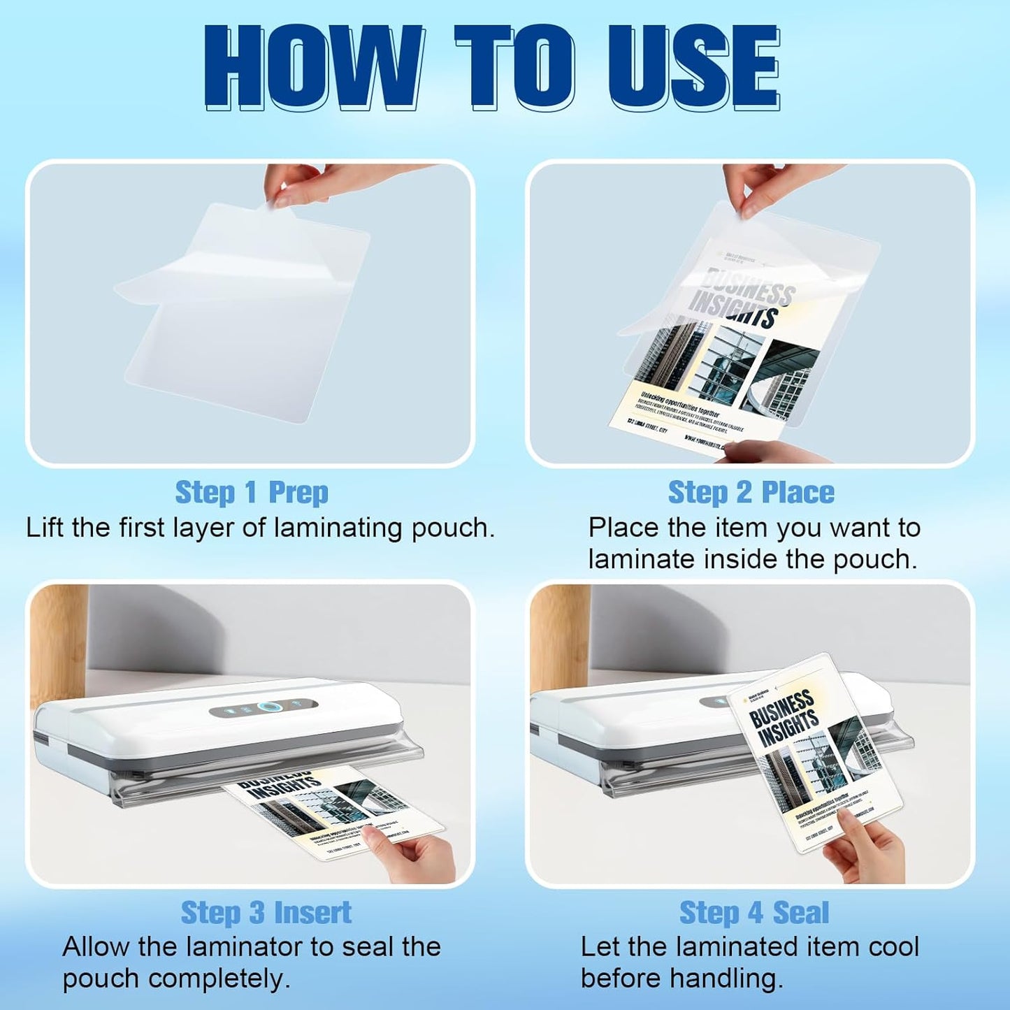 500 Pack 5mil 2.25“x3.75" Thermal Laminating Pouches Badge Laminate Pouches Clear Laminated Luggage Tags Printable Laminator Pouches for Business Permits Cards (100, 3"x5"-5mil)