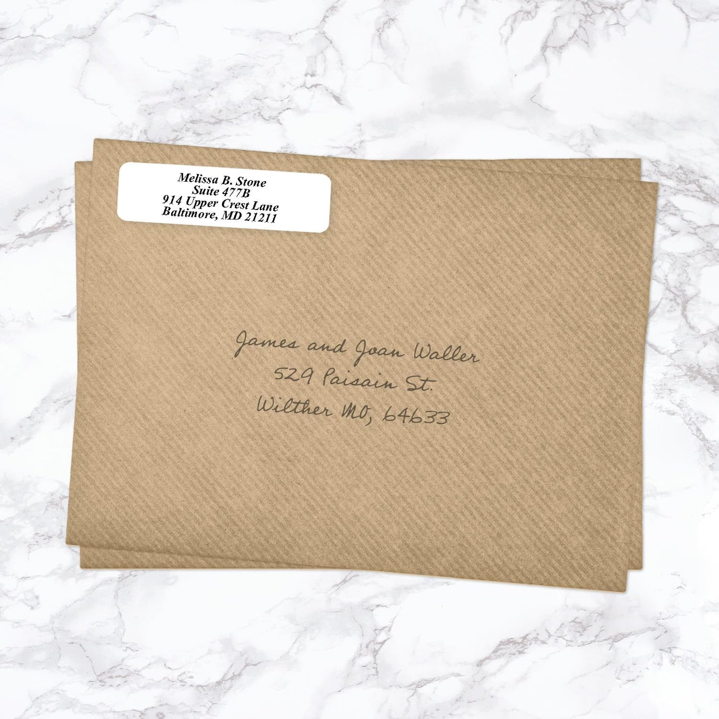 White Personalized Return Address Labels Without Dispenser - Roll of 500 Custom Stickers