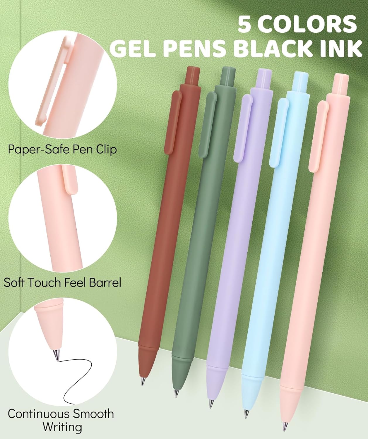 46 PCS Aesthetic School Supplies with Pencil Case, Pastel Highlighters, Erasable Pens, Refills, Mechanical Pencils for Students Stationary College Essentials