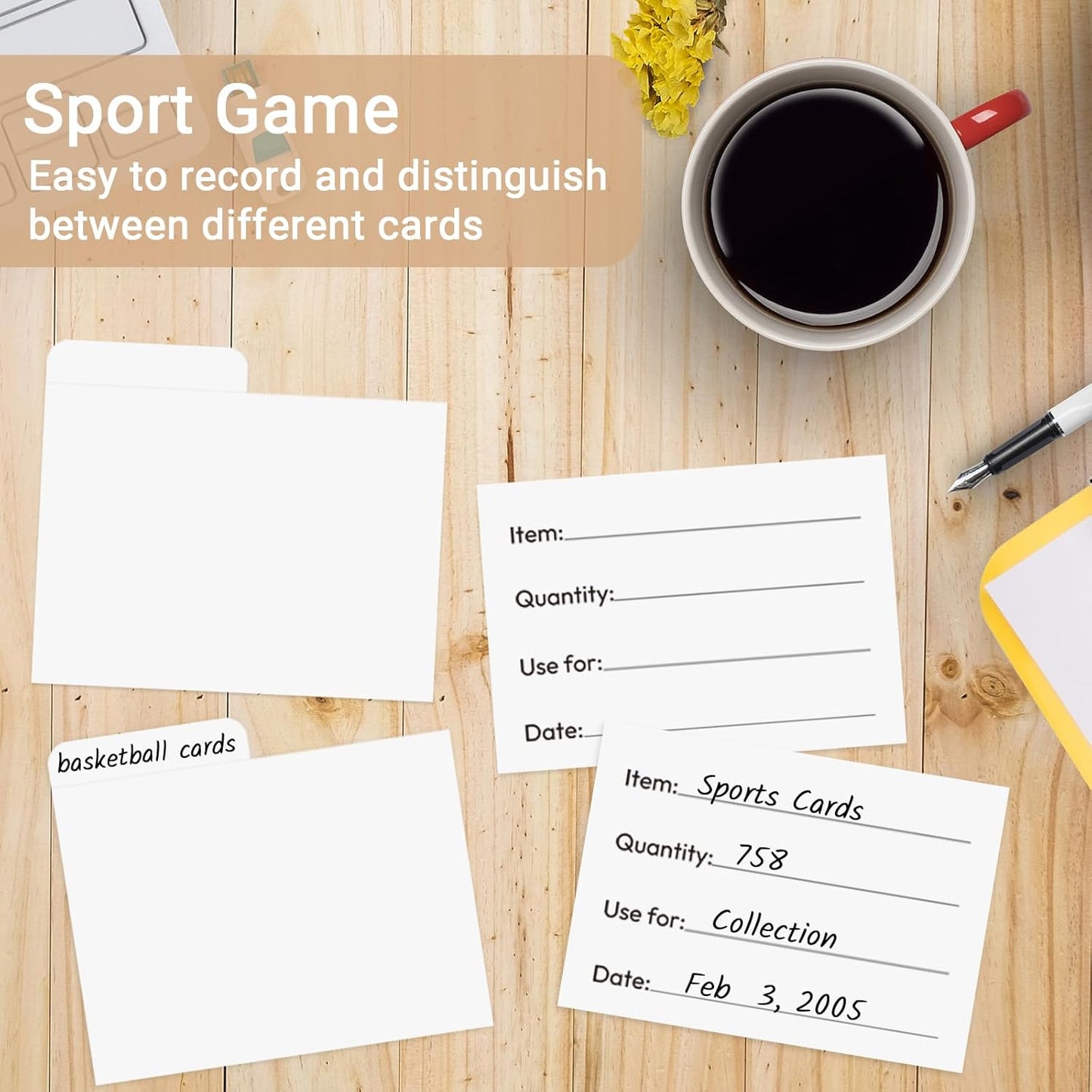 6 Pack Trading Card Storage Box Sports Game Cards Collector Boxes Cardboard Storage Boxes with Dividers for Card Collection, 14.2 x 3.7 x 2.75 Inches