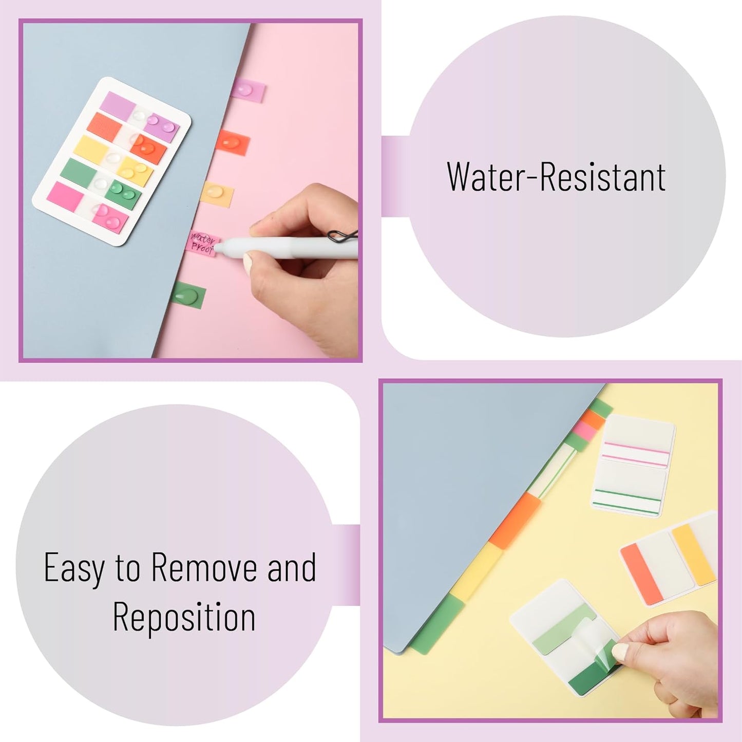 Mr. Pen- Sticky Index Tabs, 500 Pcs, 21 Sets, Colorful Sticky Tabs for Notebooks, Page Markers, Page Tabs for Binders, Page Tabs Sticky Tabs for Books, Notebook Tabs, Book Sticky Tabs for Notebooks