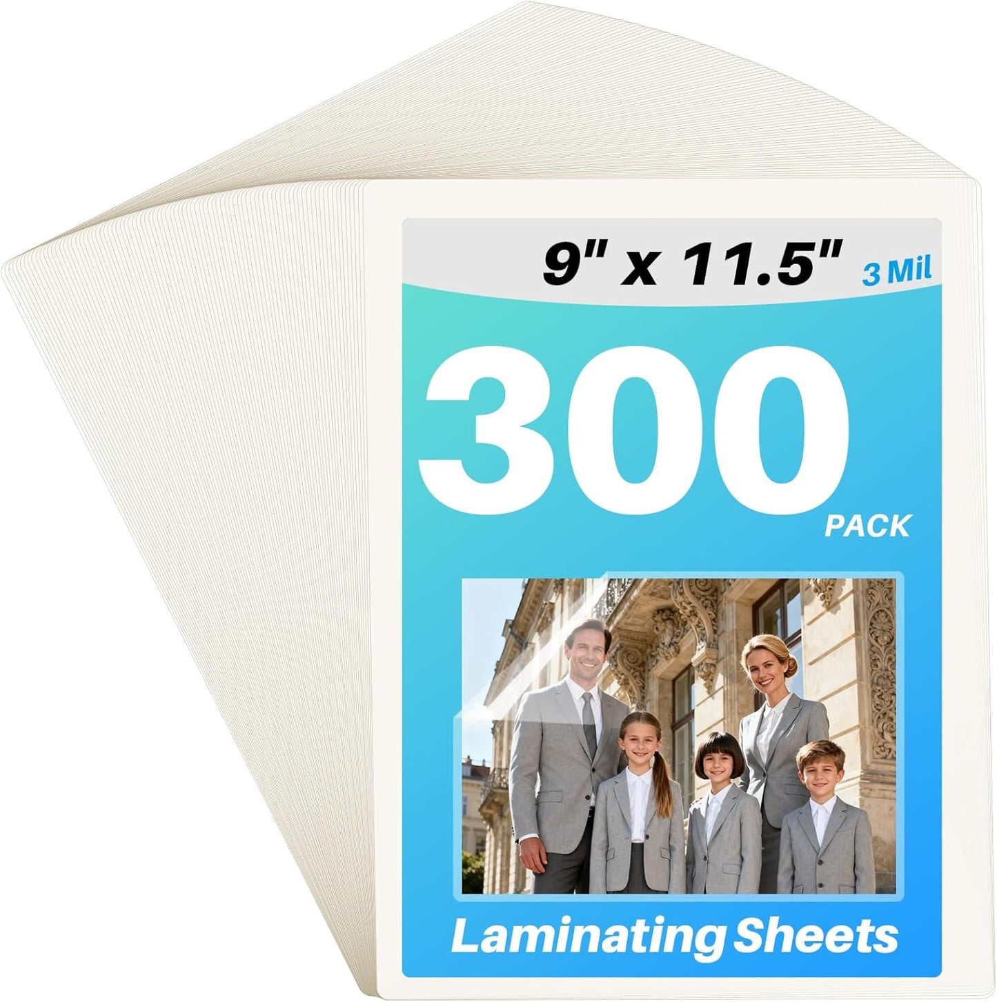 Calenzana 300 Pack 8.5 x11 Laminating Sheets，9 x 11.5 inch Thermal Laminating Pouches，3 Mil