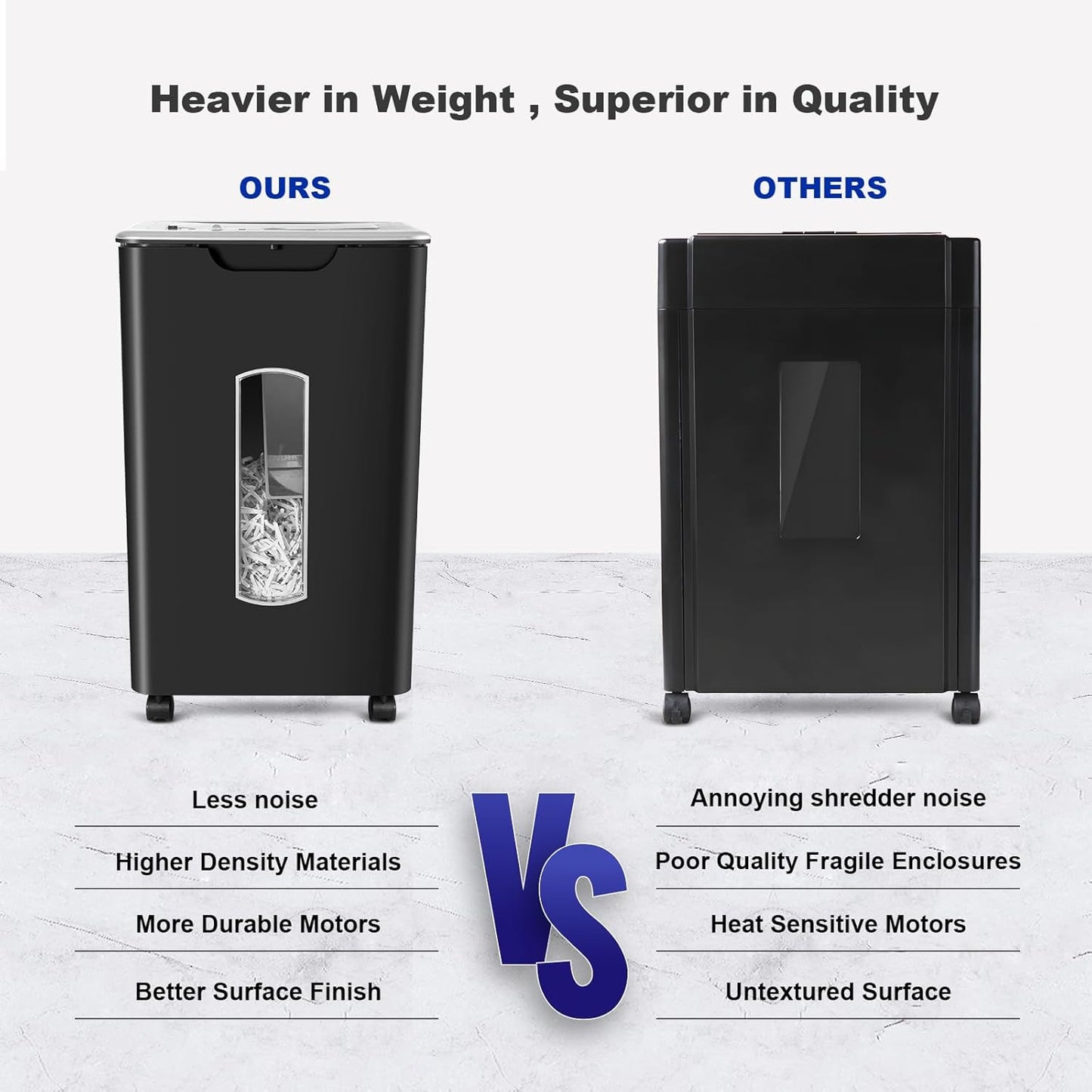 Paper Shredder for Home Office, 60 Sheets Auto Feed, 55dB Super Quiet, P-4 Cross Cut, 2.4m/min High-Speed Shredding, 5.8 Gallon Bin, CD/Credit Card Shredder with Anti-Jam & Dual Modes