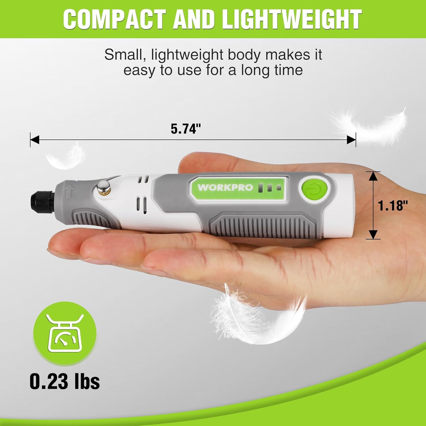 WORKPRO Cordless Rotary Tool Kit with 71pcs Accessories, 3 Variable Speeds, USB Rechargeable Mini Rotary Tool for Engraving, Sanding, Polishing, Carving, Cutting, DIY Crafts
