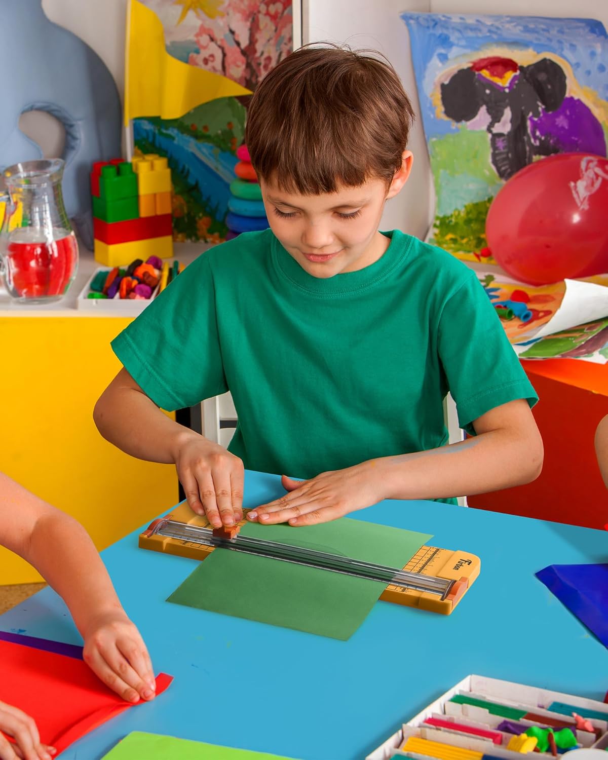 Firbon Yellow A4 Paper Cutter, 12 Inch Titanium Straight Paper Trimmer with Side Ruler for Scrapbooking Craft, Paper, Coupon, Label, Cardstock