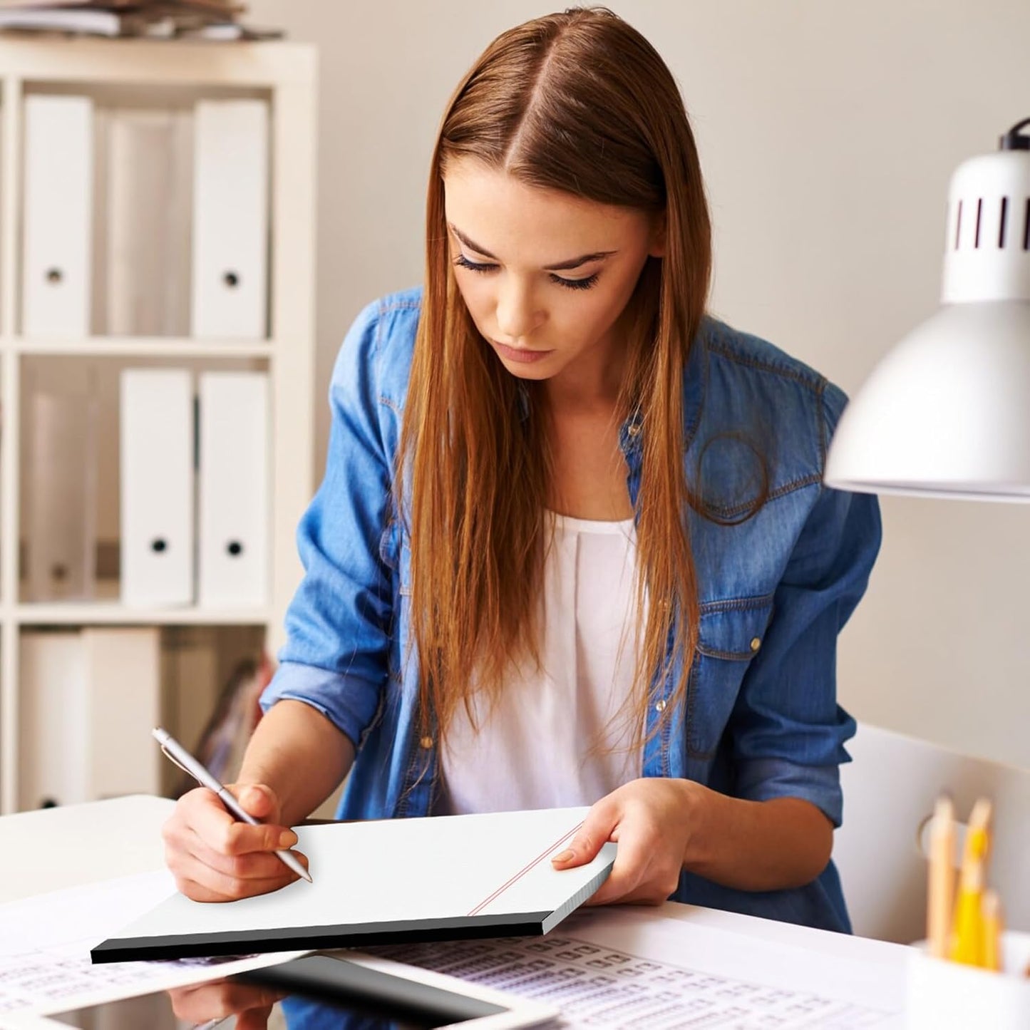 Note Pads 8.5 x 11 Legal Pads 8 Pack Writing Pads Notepads Narrow Ruled Pads of Paper 30 Sheets per Notepad 8.5 x 11'' Legal Note Pad College Ruled Legal Pad Lined Paper for Office Home School