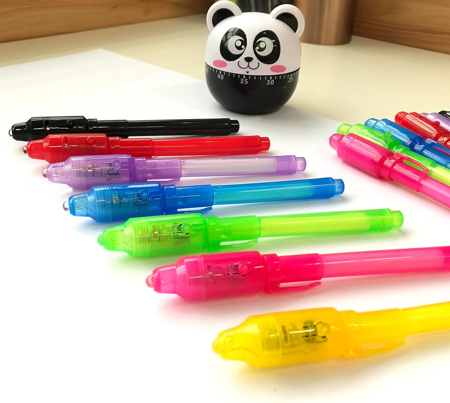 SCStyle Invisible Ink Pen 28Pcs with UV Light Magic Marker for Secret Messages, Writing Information for Birthdays, Easter, Halloween, Christmas Gifts for Students