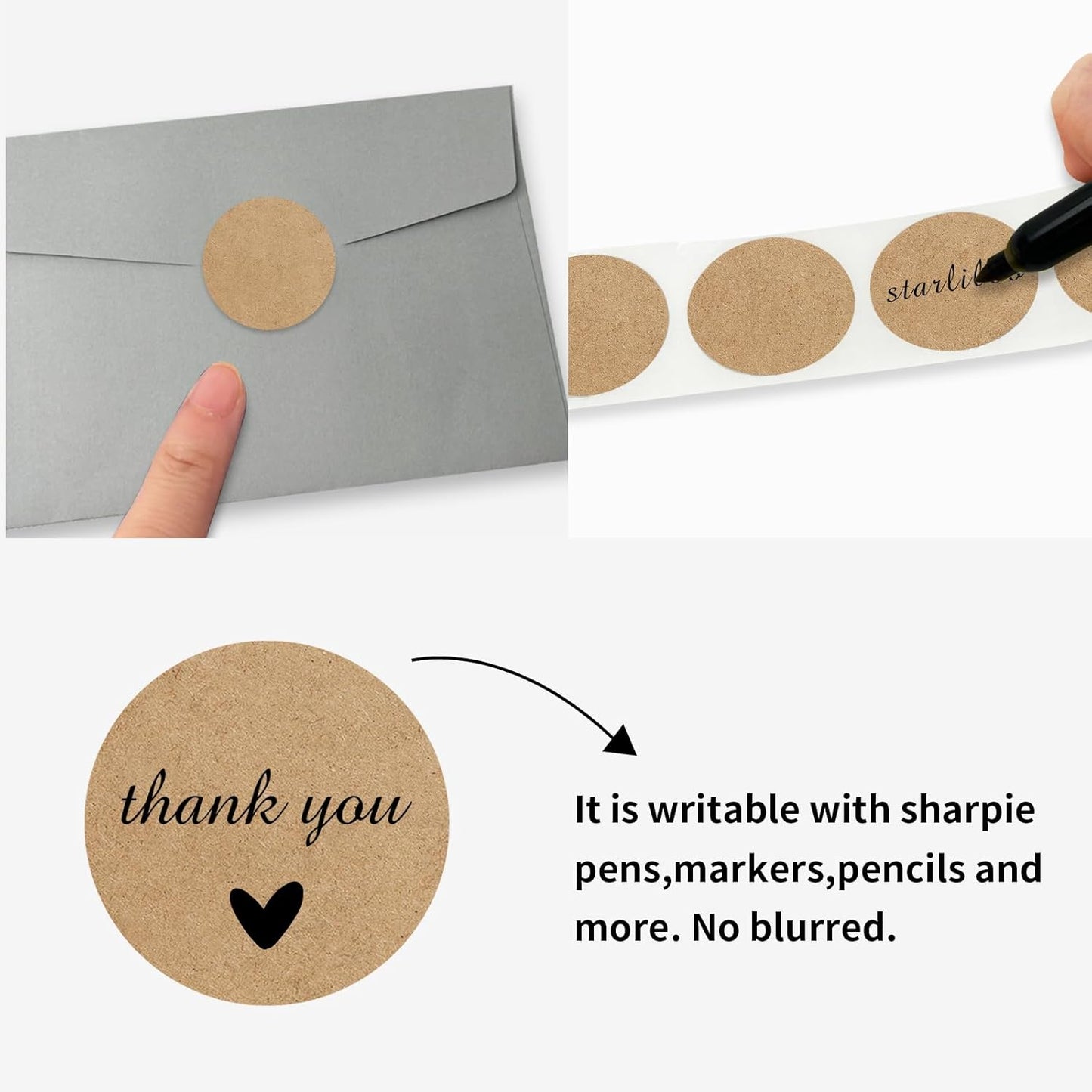 1 Inch Round Color Coding Labels, Brown Garage Sale Price Stickers, Permanent Adhesive Dots with Perforation Line- Kraft/ 1000Pcs