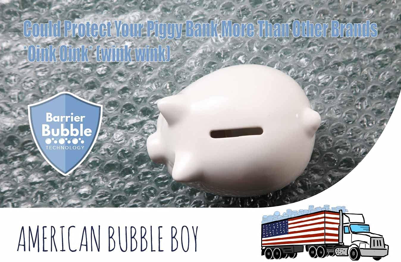 American Bubble Boy Small Plus Bubble, 700 Square feet, 12" Wide, Perforated Every 12", Original Grade