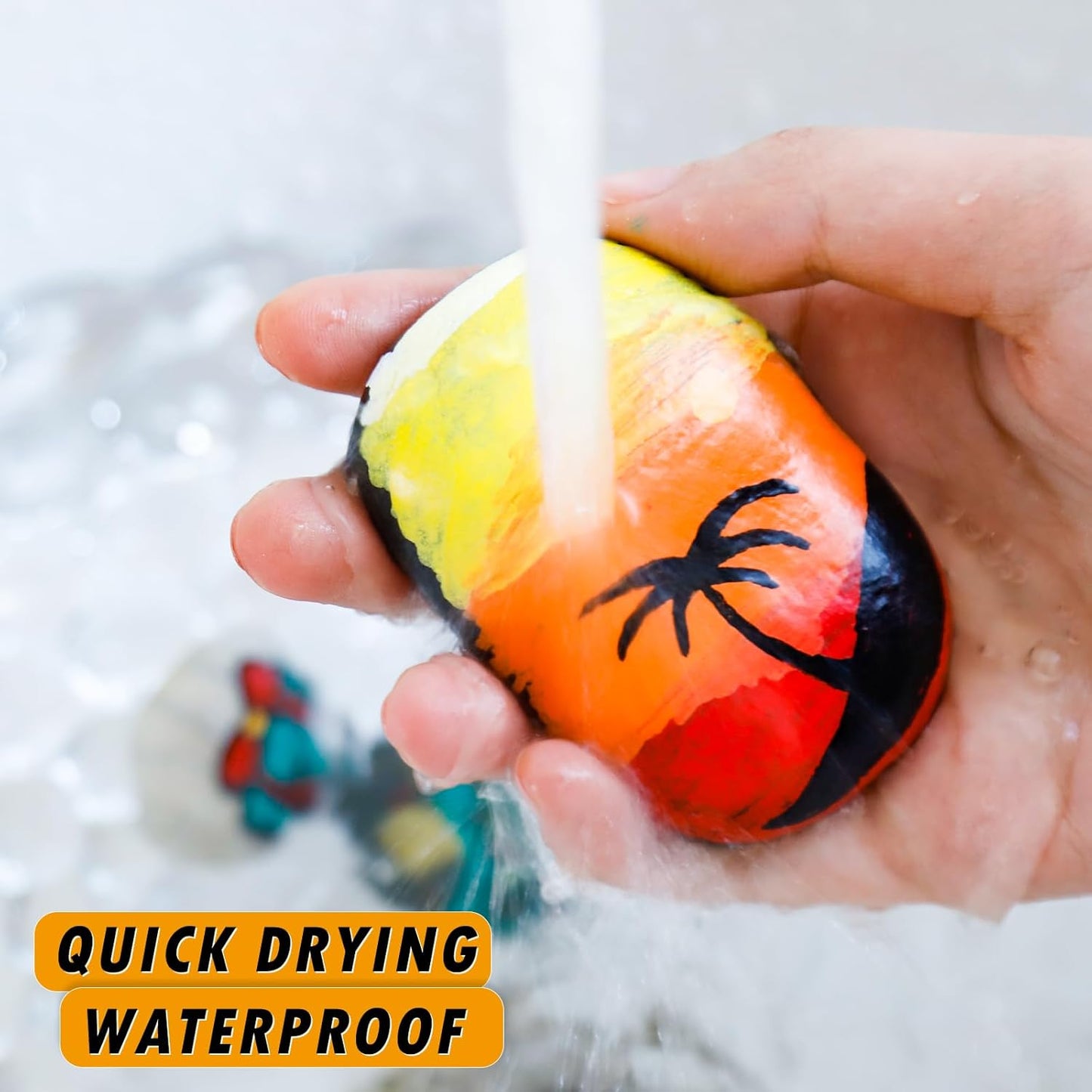 Yellow Paint Pens Paint Markers - 8 Pack Permanent Quick Dry Waterproof Marker Pens for Rocks Wood Fabric Plastic Canvas Glass Mugs Metal Tire Stone