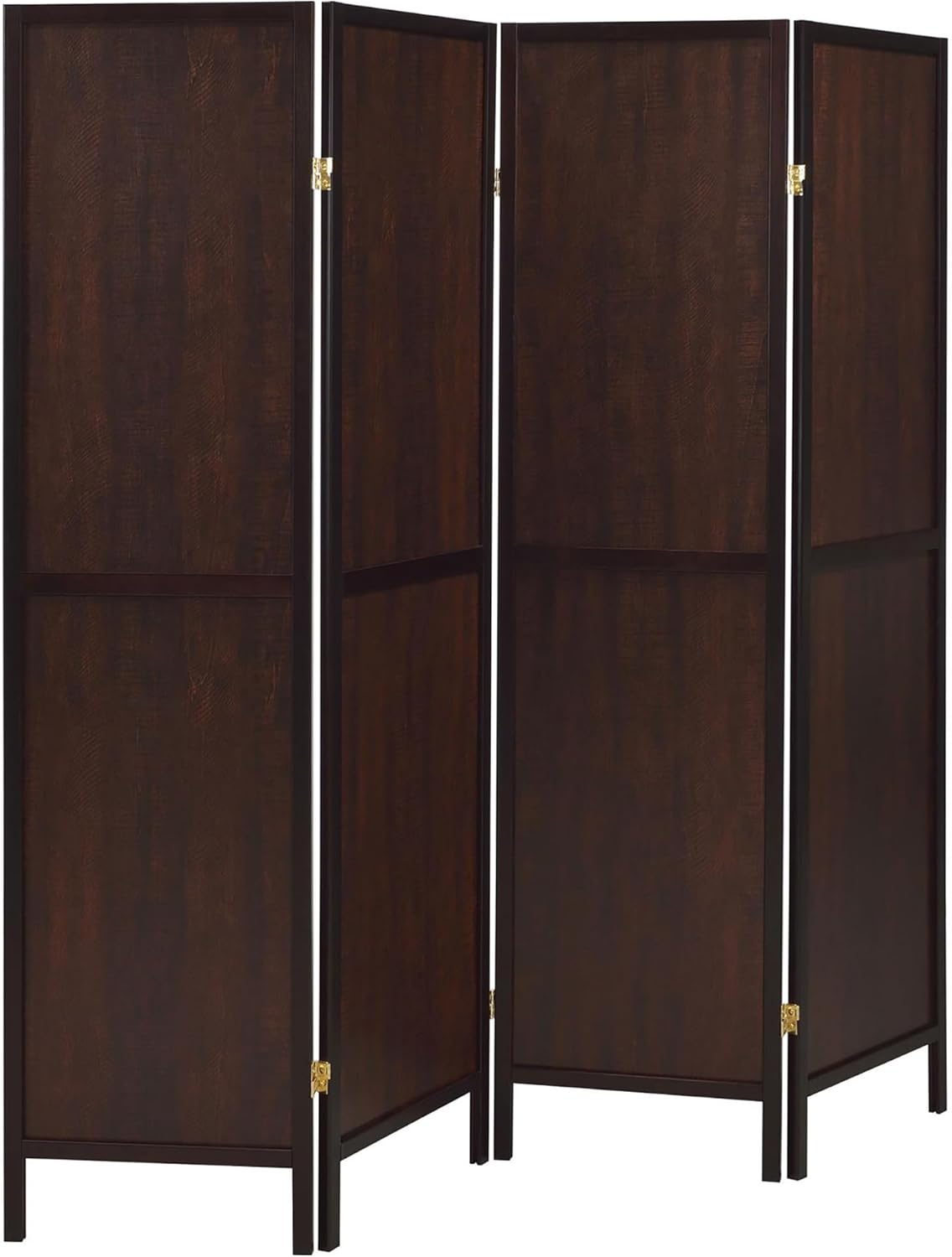 NicBex Room Divider 4 Panel Room Dividers with Sleek Legs Partition Room Dividers and Folding Privacy Screens Wall Divider for Home, Office, Room Separation,69.5"W x 0.75"D x 70.25"H, Rustic Tobacco