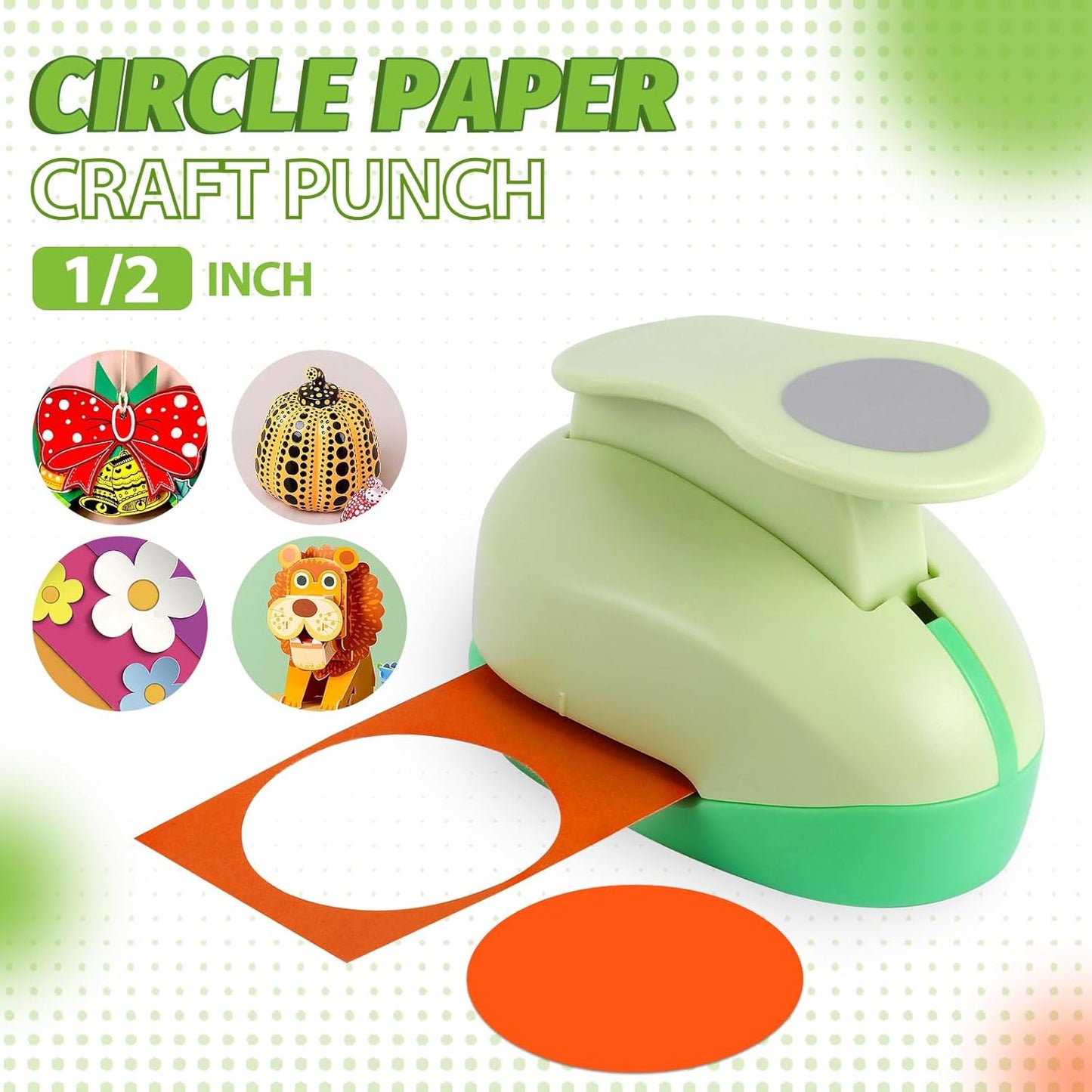 UCEC 1/2 Inch Circle Punch - Paper Circle Punch for Crafts, Scrapbooking, Cards & Arts