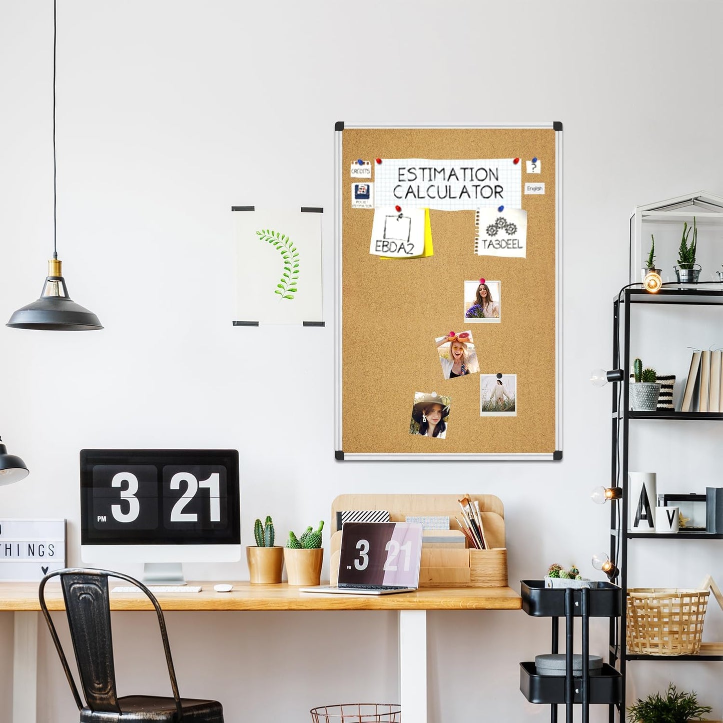 XBoard Cork Board 40 x 30, Notice Cork Bulletin Board Corkboard 4' x 3' with Aluminum Frame and Push Pins for Display