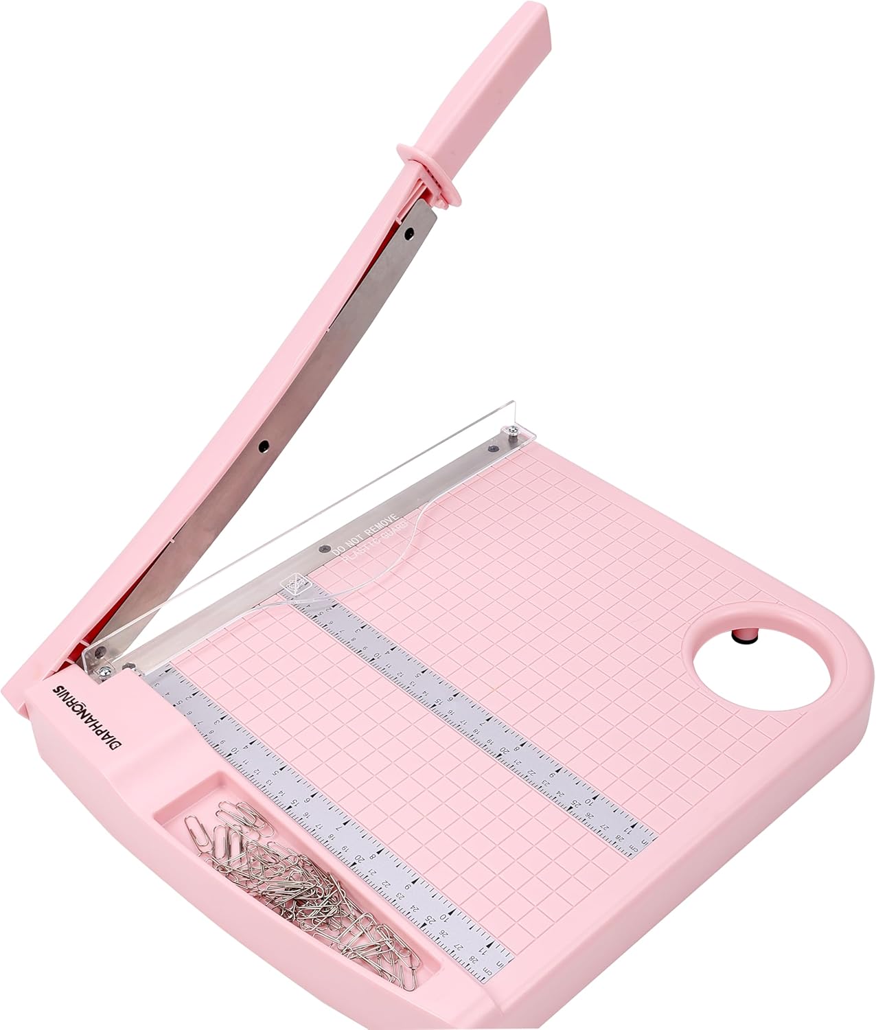 Paper Cutter,Paper Trimmer12 Cutting Length Heavy Duty Guillotine Paper Slicer with Safety Guard and Blade Lock,12 Sheets Capacity,Ideal for Offices,Homes,Printing Shops,Photo Studios (13079PINK)