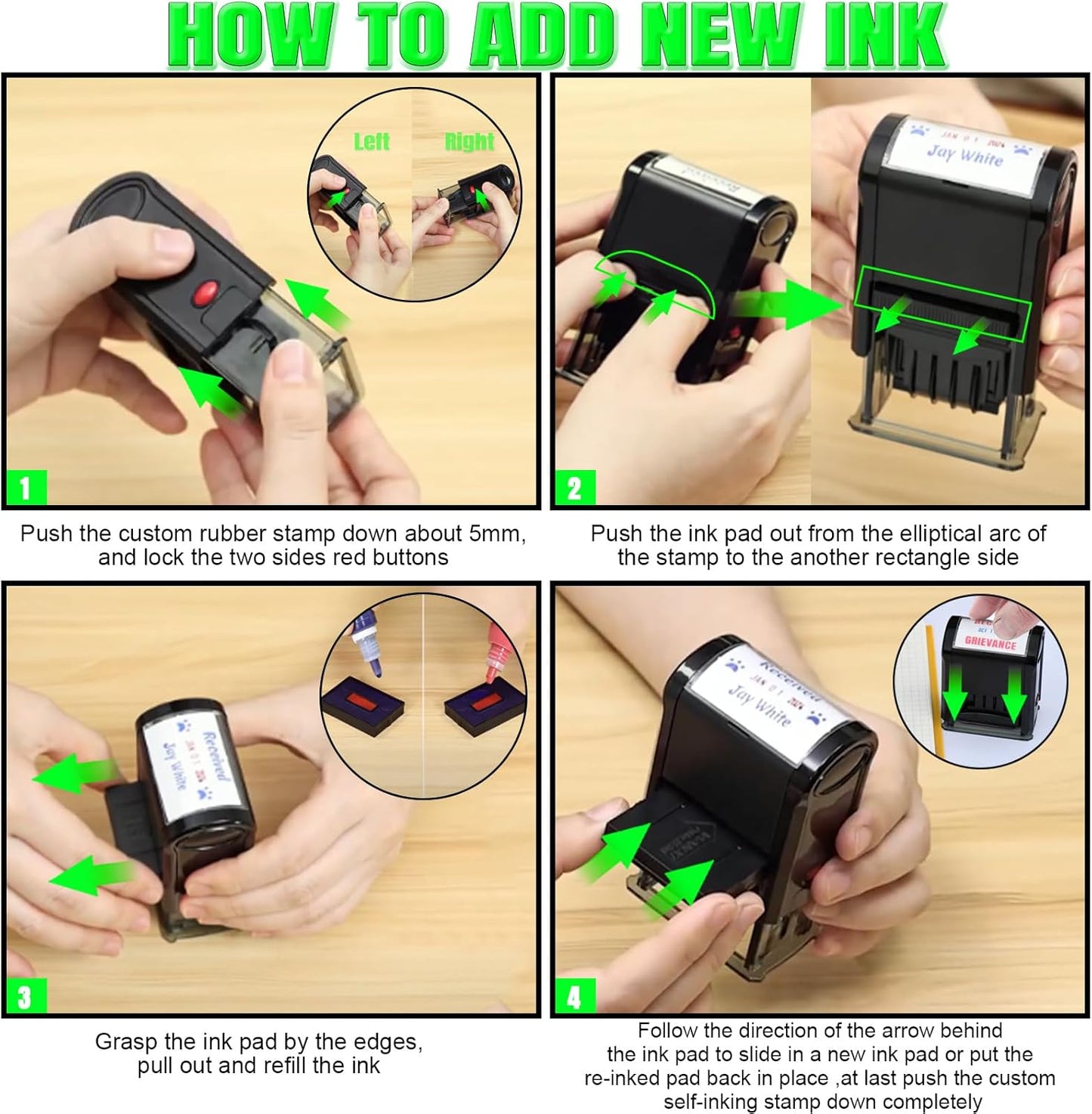 Custom-Teacher-Stamps with Date Self Inking Teacher Name Stamps Personalized Teacher Signature Stamp with Date Stamp Please Sign and Return Stamp 2025