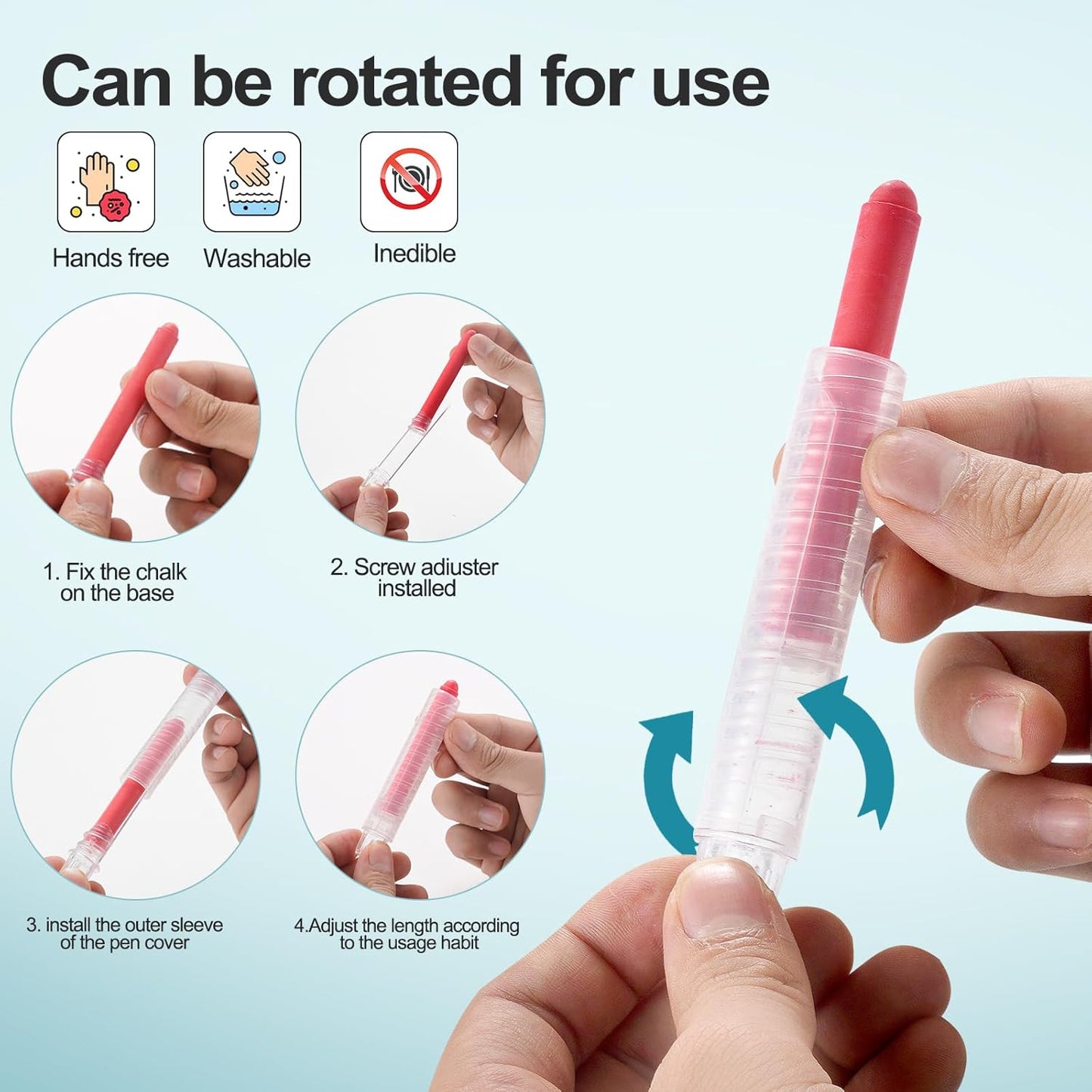 MOMJOY Dustless Kids Chalk Set,Washable Chalks for Toddlers, Non-Toxic Colored Chalk Sticks, Blackboard & Sidewalk Fun for Indoor Outdoor Toys&School Use（15PCS）