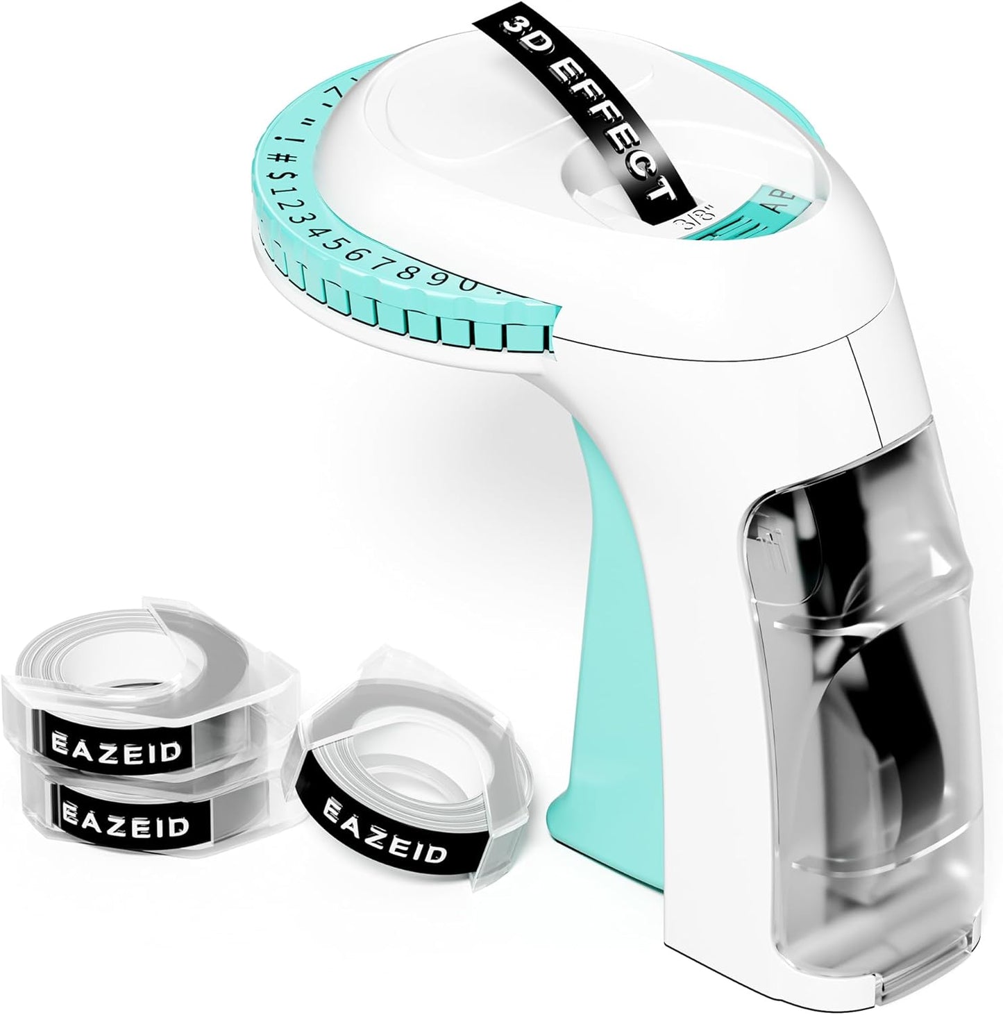 Embossing Label Maker Machine, Retro Embossed Label Maker Vintage, Portable Old School Embosser with 3 Rolls 3D 9mm 3/8 Inch Embossing Label Tapes for School Kids Items Home Office Organization