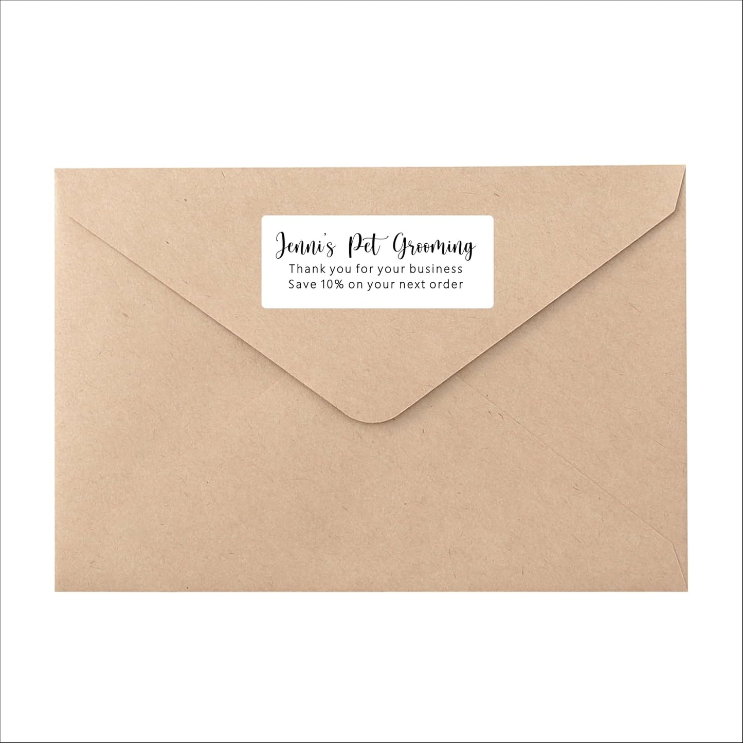White Address Labels - Personalized Return Address Labels, Mailing and Shipping Stickers for Envelopes, Packages, Business, Home Use (Chic Script)