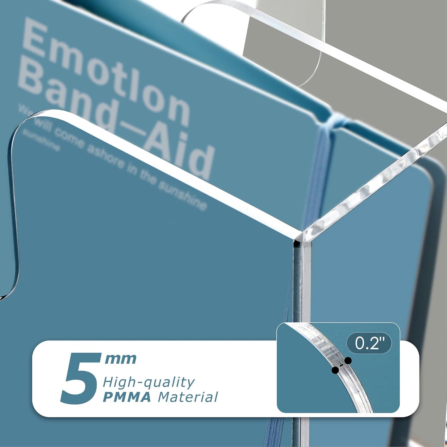 3 Slots Acrylic Magazine Holder, Desktop File Sorter Organizer Rack Bookshelf, Workspace Sorters Office Desk Accessories Organization Storage Stand, Clear