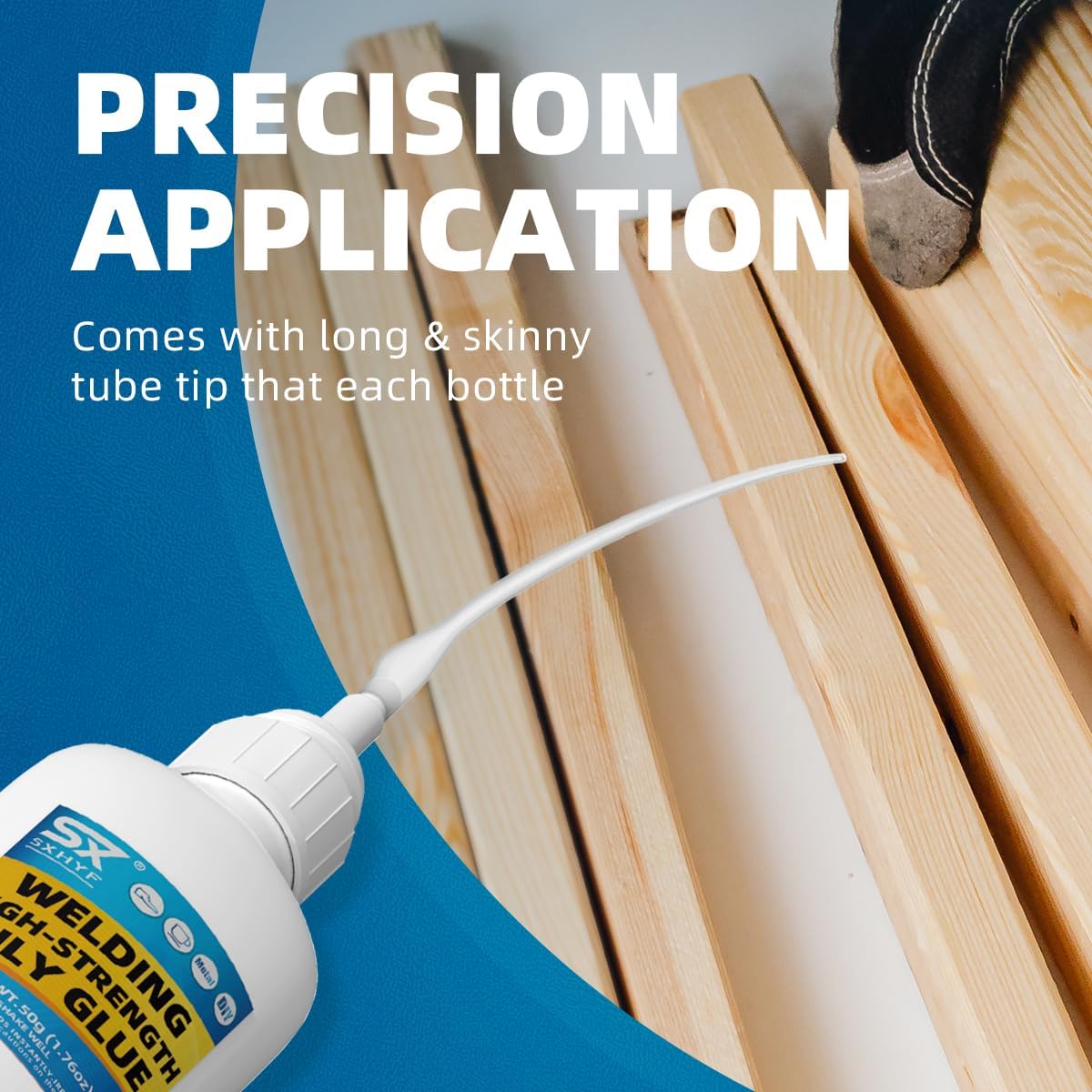 SXhyf Welding High-Strength Oily Glue - 4 Packs Ceramic Glue, Super Glue for Porcelain and Pottery Repair, Glass, Metal, Plastic, Wood, Leather, Crafts, Tile, Rubber and More, 3.52 oz (200 Gram)