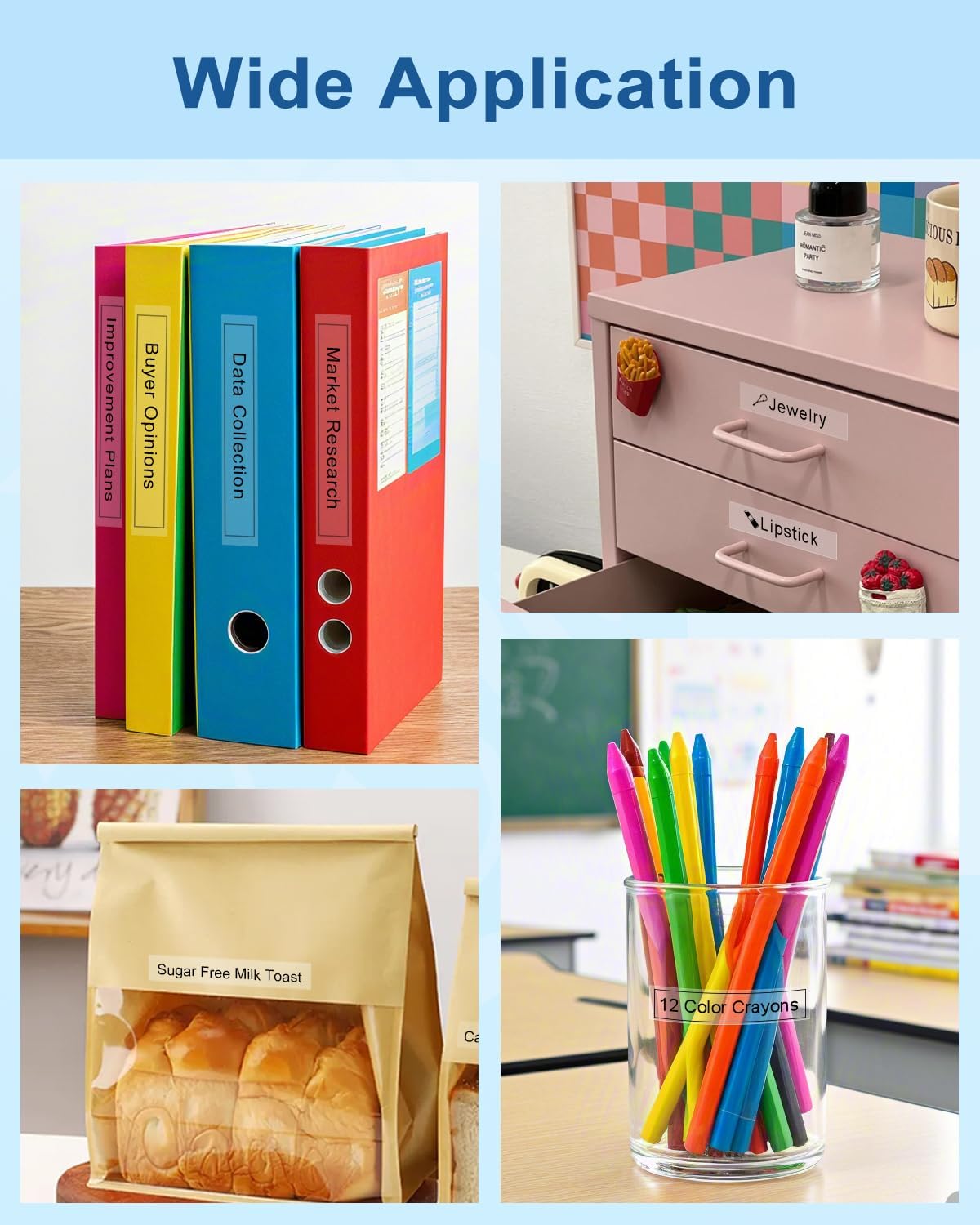 Clear Label Maker Tape Refill Compatible with Brother TZe-131 TZe131 TZe TZ Tape 12mm 0.47 Laminated Clear 1/2'' x 26.2' Black on Clear P Touch Label Tape for PT-D210 PTD220 PT-H110 PT-D600, 5 Pack