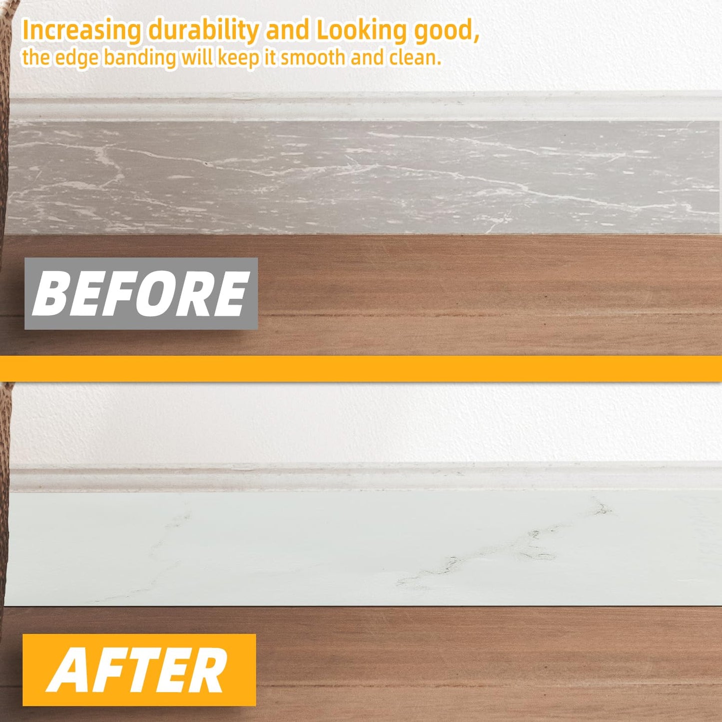 GSCIT Club Wood Grain Repair Tape, 24 inch X 15ft Self Adhesive Marble Grain Repair Patch for Tables, Chairs, Baseboards, Doors, Windows, Floors, Handicraft DIY.