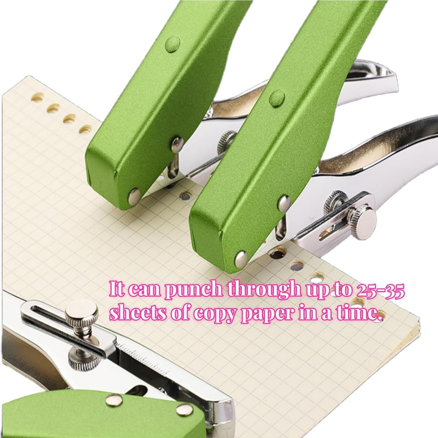 Hole Punch, Heavy Duty Hole Puncher Single Hole Punch Handheld Paper Punch Hole Puncher Single Small Hole Punch One Hole Punch for Paper Crafts Cards Tags Scrapbook- 1/4 inch-6mm