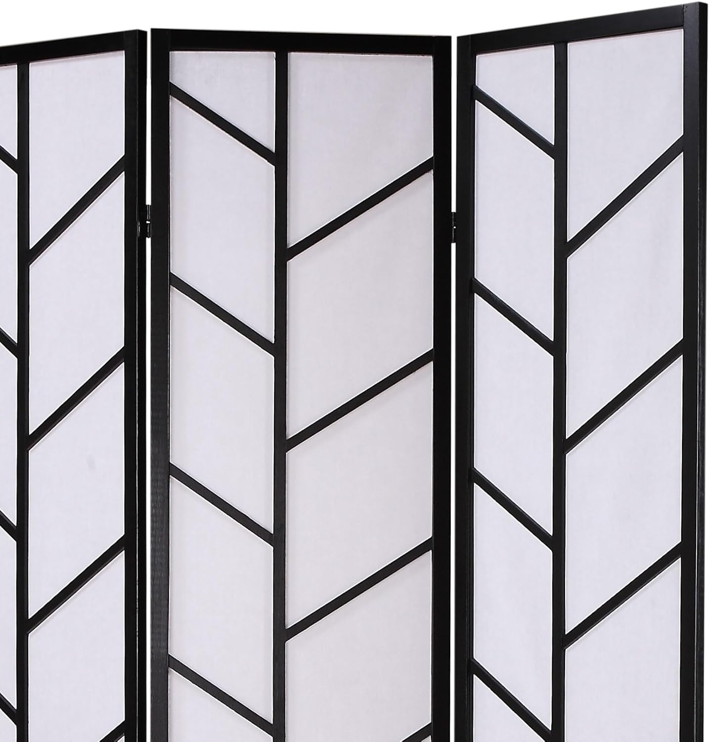 NicBex Room Divider 3 Panel Room Dividers with Heavy-Duty Rice Paper Partition Room Dividers and Folding Privacy Screens Wall Divider for Home, Office, Room Separation,51" W x 2" D x 71" H, Black