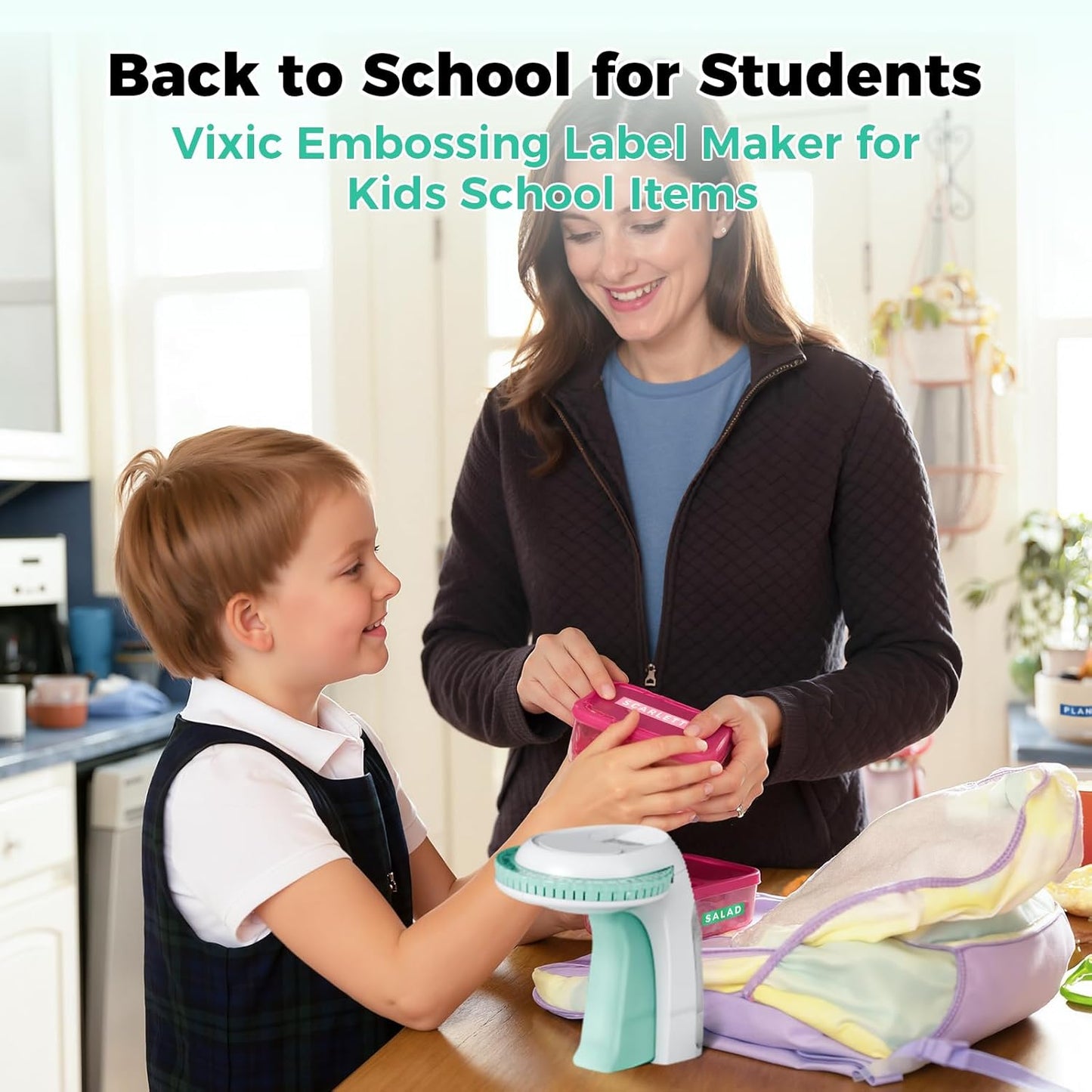 Embossing Label Maker, Retro Manual Label Makers Embossed, Old School Emboss Label Maker Punch, Handheld Embosser with 5 Rolls 3D Embossing Tapes, Labeler for DIY Crafting Kitchen Office Kids