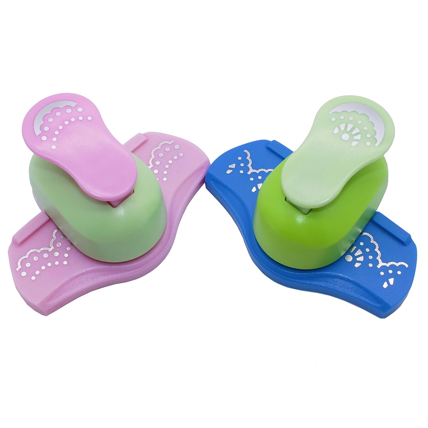 MIAO JIN 2PCS Craft Punch Hemming Big Tool Edge Paper Puncher Hand Scrapbooking Fancy Border Perforator Fancy Hole DIY Art scrapbooks, Gift Cards, Wedding Cards, Decorations