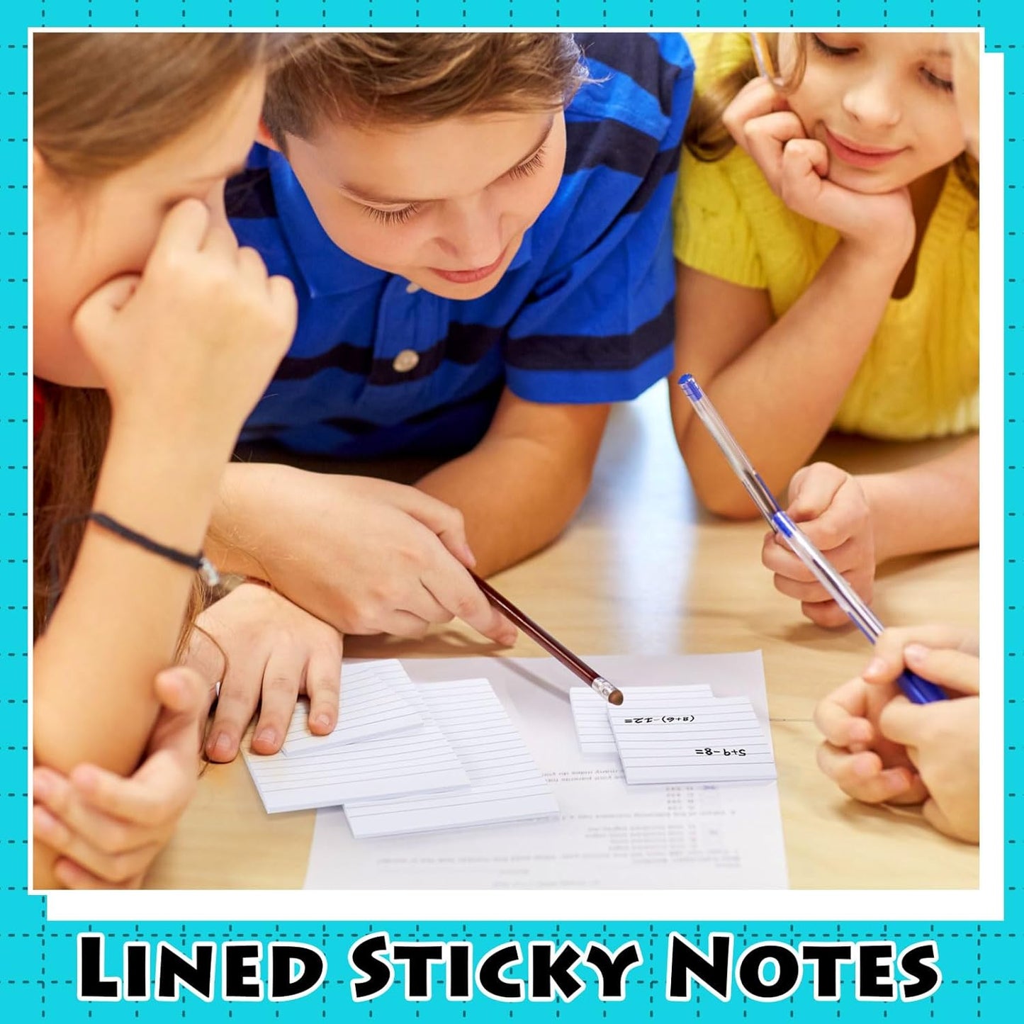 Yexiya 64 Pcs Lined Sticky Notes Self Stick Notes with Lines Bright Assorted Colors Sticky Pad for Home Office Products Post Memos, 1920 Sheets(3 x 3 Inch, 4 x 6 Inch,Mixed Color)