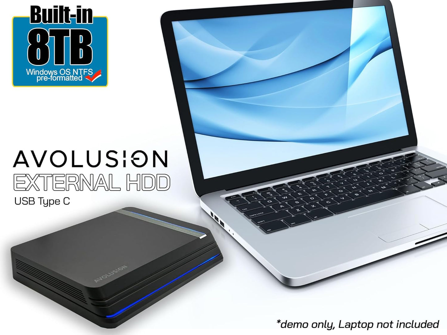 Avolusion PRO-X USB 3.0 External Hard Drive for WindowsOS Desktop PC/Laptop - (8TB) (Renewed)