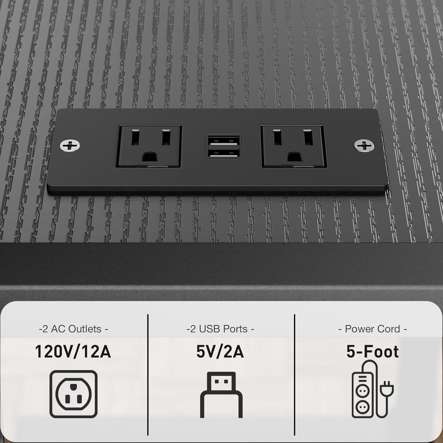 JANE EYRE Computer Tower Stand - Adjustable PC Tower Stand CPU Holder Cart with Charging Station for Office Home Classroom,23.03"-28.3" H, black