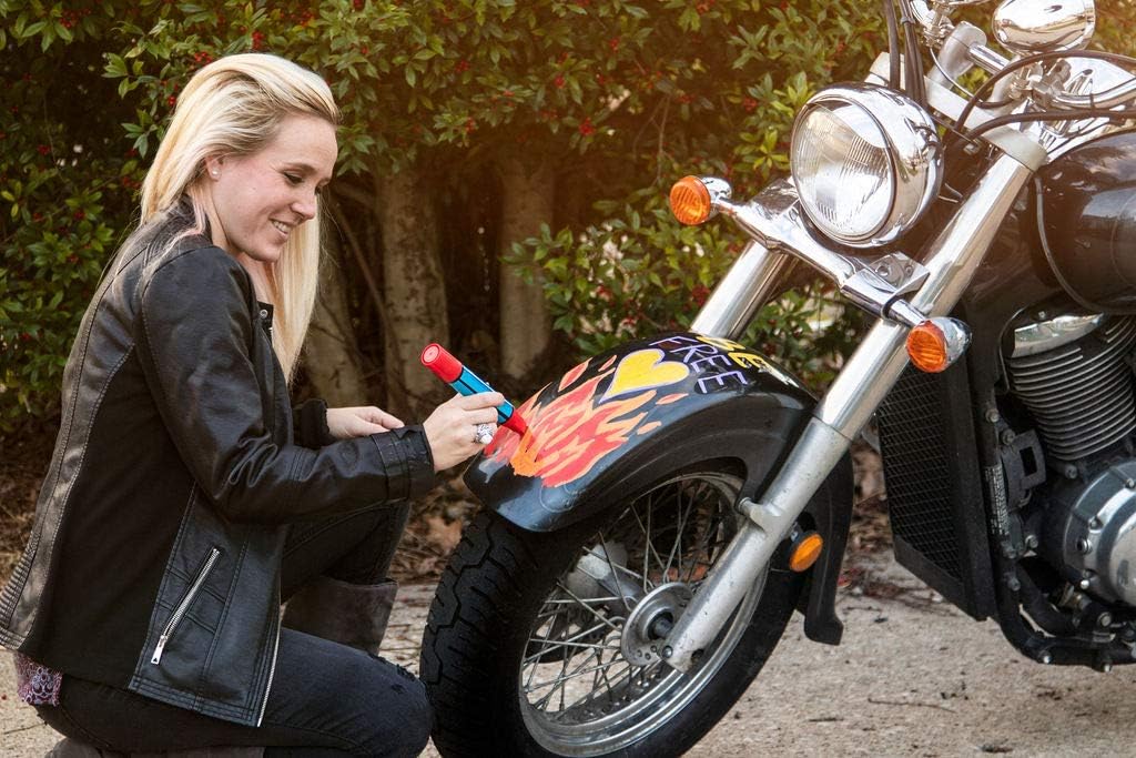 Window Markers for Glass Washable Car Window Paint Pen- Dry Erase Liquid Chalk Marker Car Decorations on All Surfaces, Tire, Windshield - Auto Marker, Autowriter, Rain Resistant (White, Jumbo Tip)