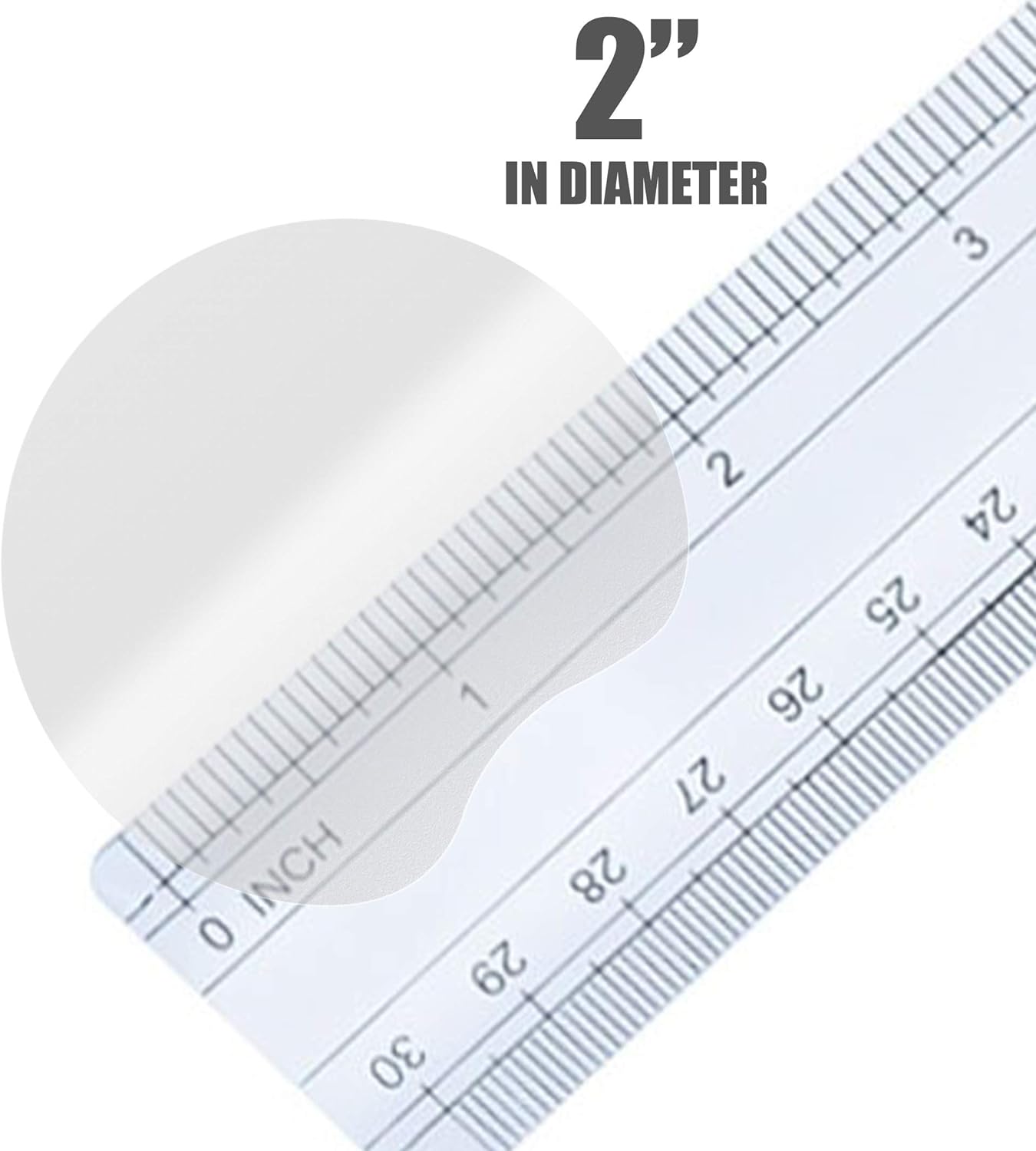 Performore Crystal Clear Transparent 2" Round Stickers, Envelope Tab Sealer and Retail Package Round Clear Seal Labels Self Adhesive, 1000 Stickers Per Roll