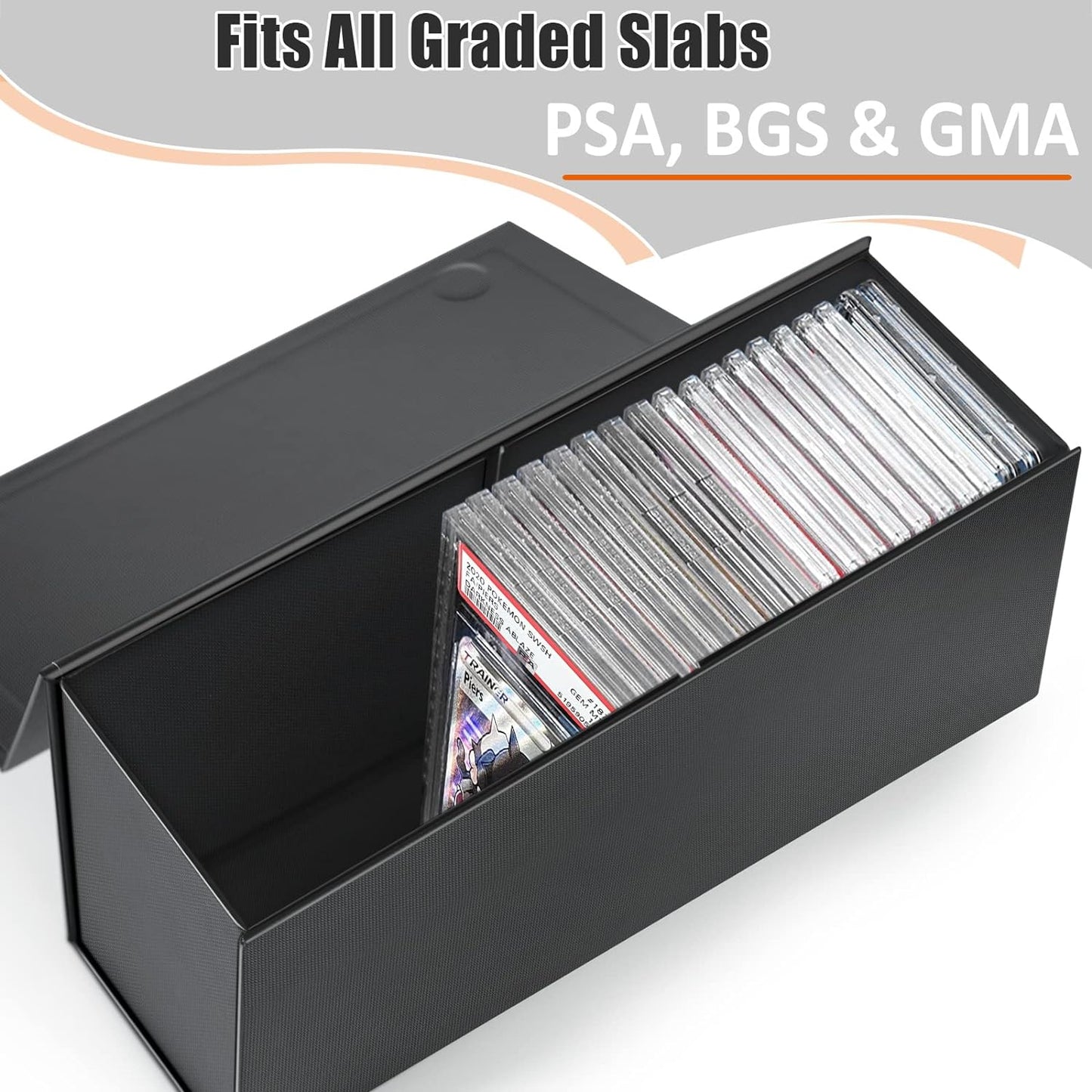 PSA Graded Card Storage Box, PSA Graded Card Storage Holder Container Slabs Box - 1 Pack