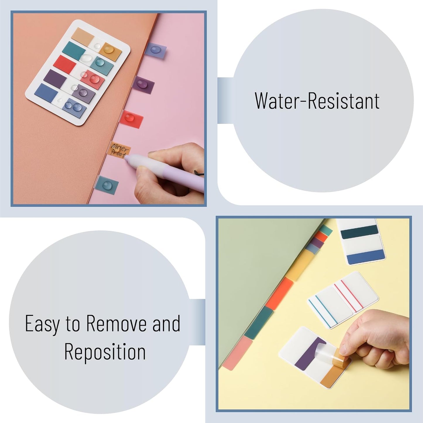 Mr. Pen- Sticky Index Tabs, 500 Pcs, 21 Sets, Colorful Sticky Tabs for Notebooks, Page Markers, Page Tabs for Binders, Page Tabs Sticky Tabs for Books, Notebook Tabs, Book Sticky Tabs for Notebooks