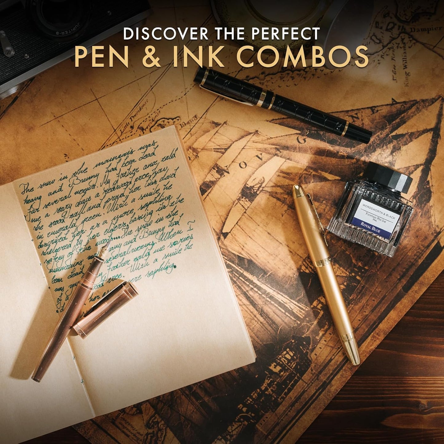 Wordsworth and Black Fountain Pen Ink Bottle (50 ml) Premium Luxury Edition, [Fuschia Pink] Fountain Pens Bottled Ink; Classic Designed Bottle Smooth Flow 50 ml