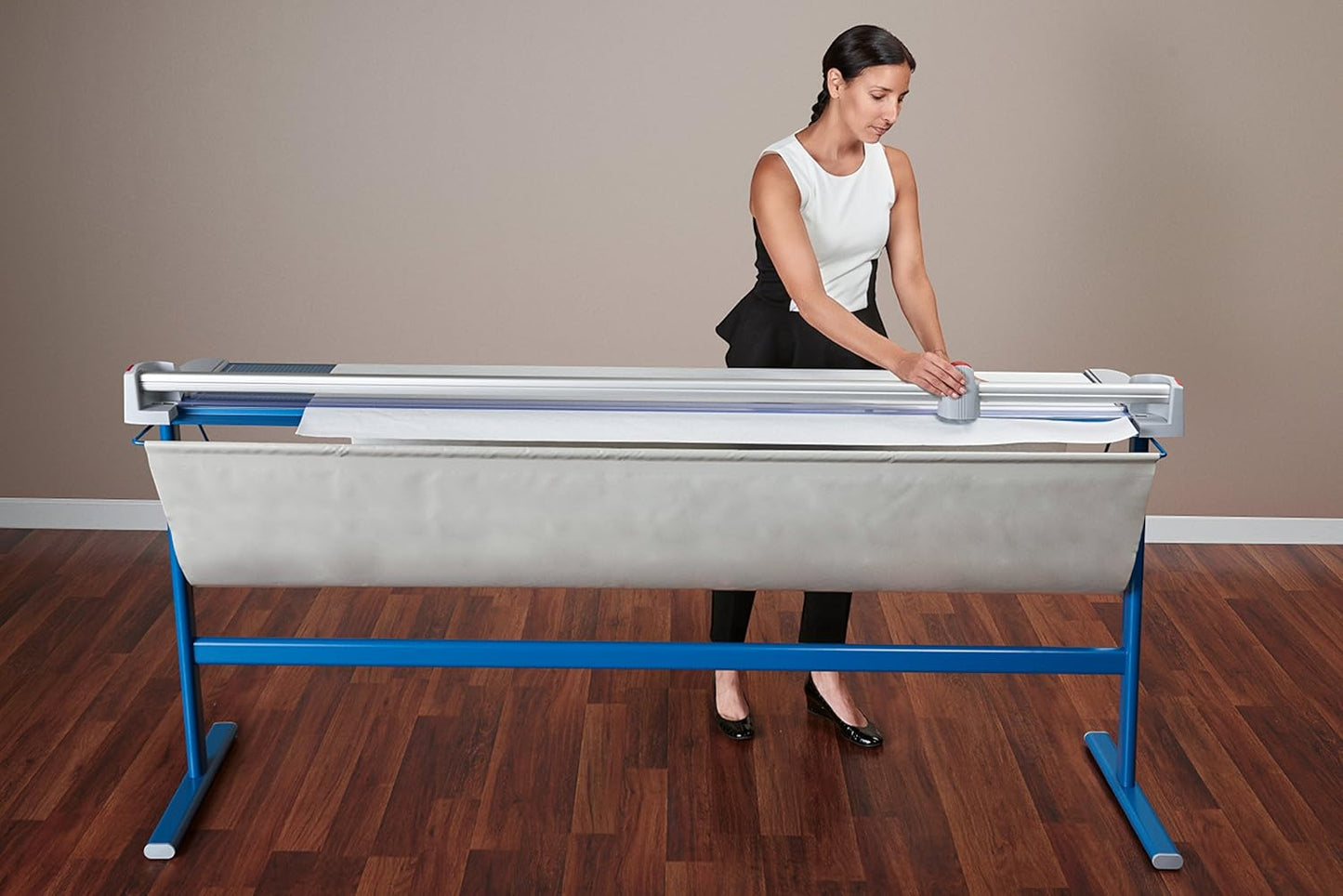 Dahle 472s Premium Rotary Trimmer w/Stand, 72" Cut Length, 12 Sheet Capacity, Self-Sharpening, Automatic Clamp, German Engineered Paper Cutter