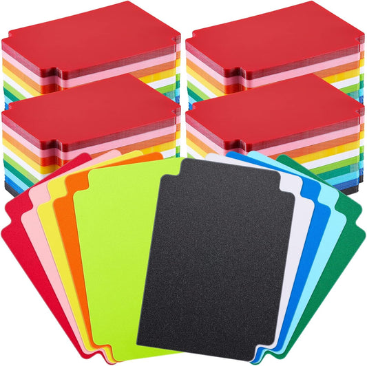 Lewtemi 450 Pcs Trading Card Dividers Page Dividers with Tabs Plastic Playing Sports MTG Card Separators with Side Labels for Games Sports(Cute Color)