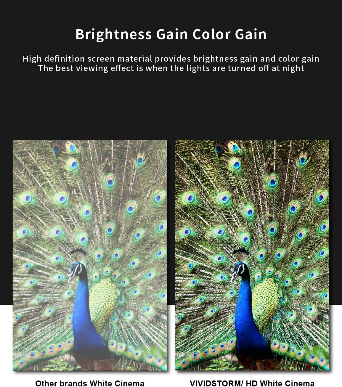 VIVIDSTORM-Projector Screen with Stand S 110 Inch Sound Transparent Perforated Floor Rising White Fabric 4k HD Ready Home/Movie Theatre Work with Normal Throw Projector, VSDSTPW110H