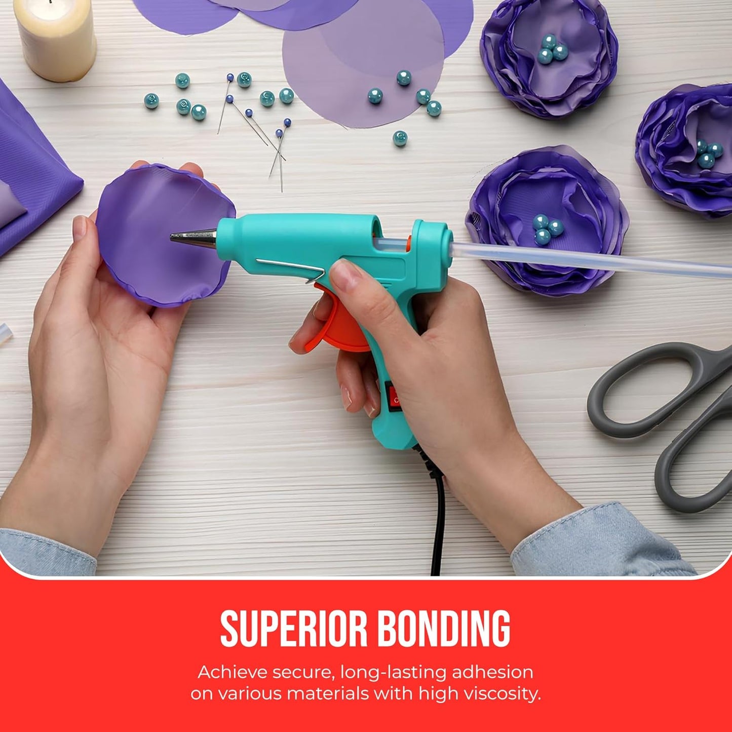 Mini Size Hot Melt Glue Sticks for Glue Gun - Bulk 4in Green Glue Sticks - Great for Art Craft Repairs & Compatible w/Most Glue Guns - 5/16" X 4" (24 Sticks) - Made in USA