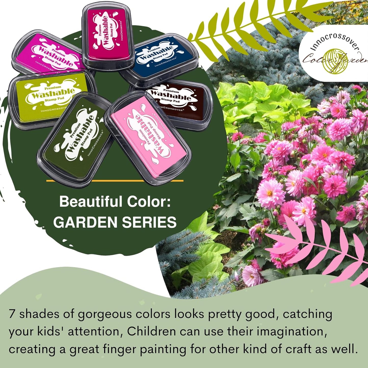 Washable Ink Pad, Best Stamp Pads for Kids, Kids Crafts, Paw Print Kit, Baby Footprint Kit, Stamp Pads on Scrapbooking, Fingerprint Ink Pad, Easy to Wash Off Skin| Large | Safe Non-Toxic(Beet Red)