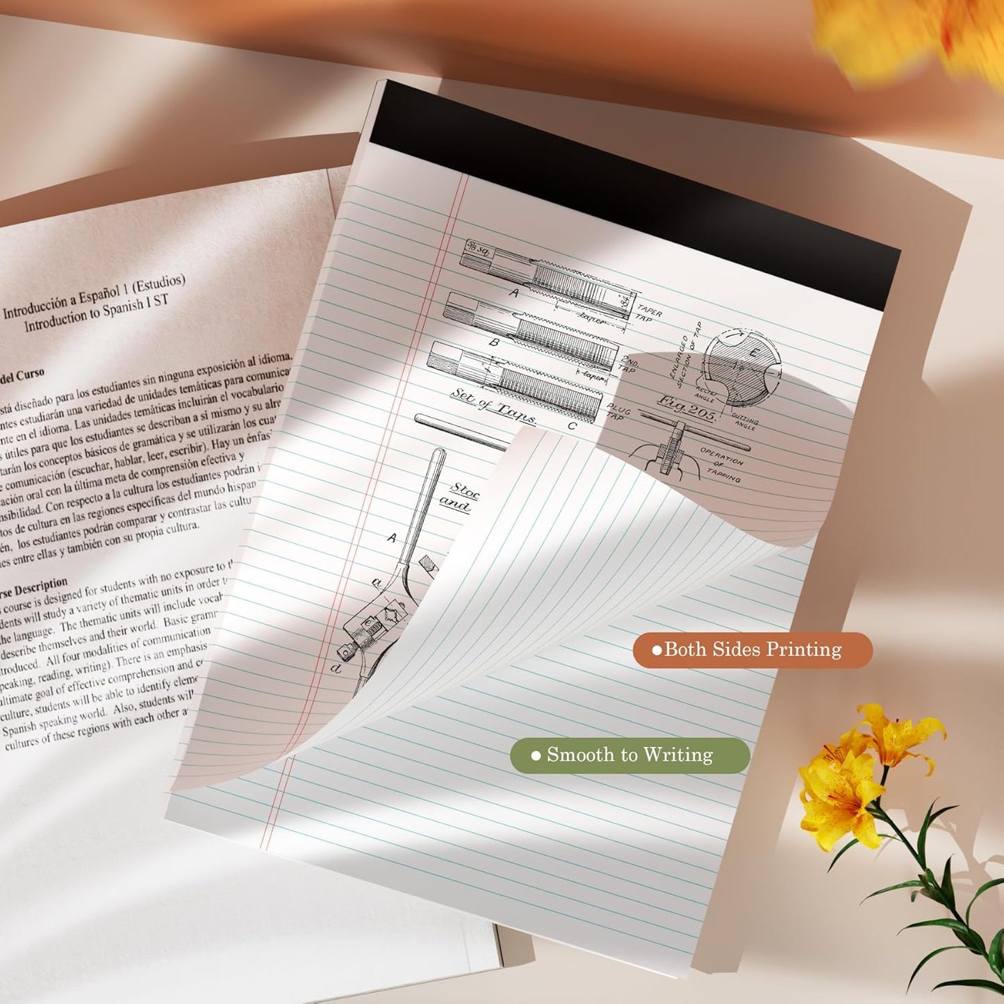 Note Pads 8.5 x 11 Legal Pads 8 Pack Writing Pads Notepads Narrow Ruled Pads of Paper 30 Sheets per Notepad 8.5 x 11'' Legal Note Pad College Ruled Legal Pad Lined Paper for Office Home School